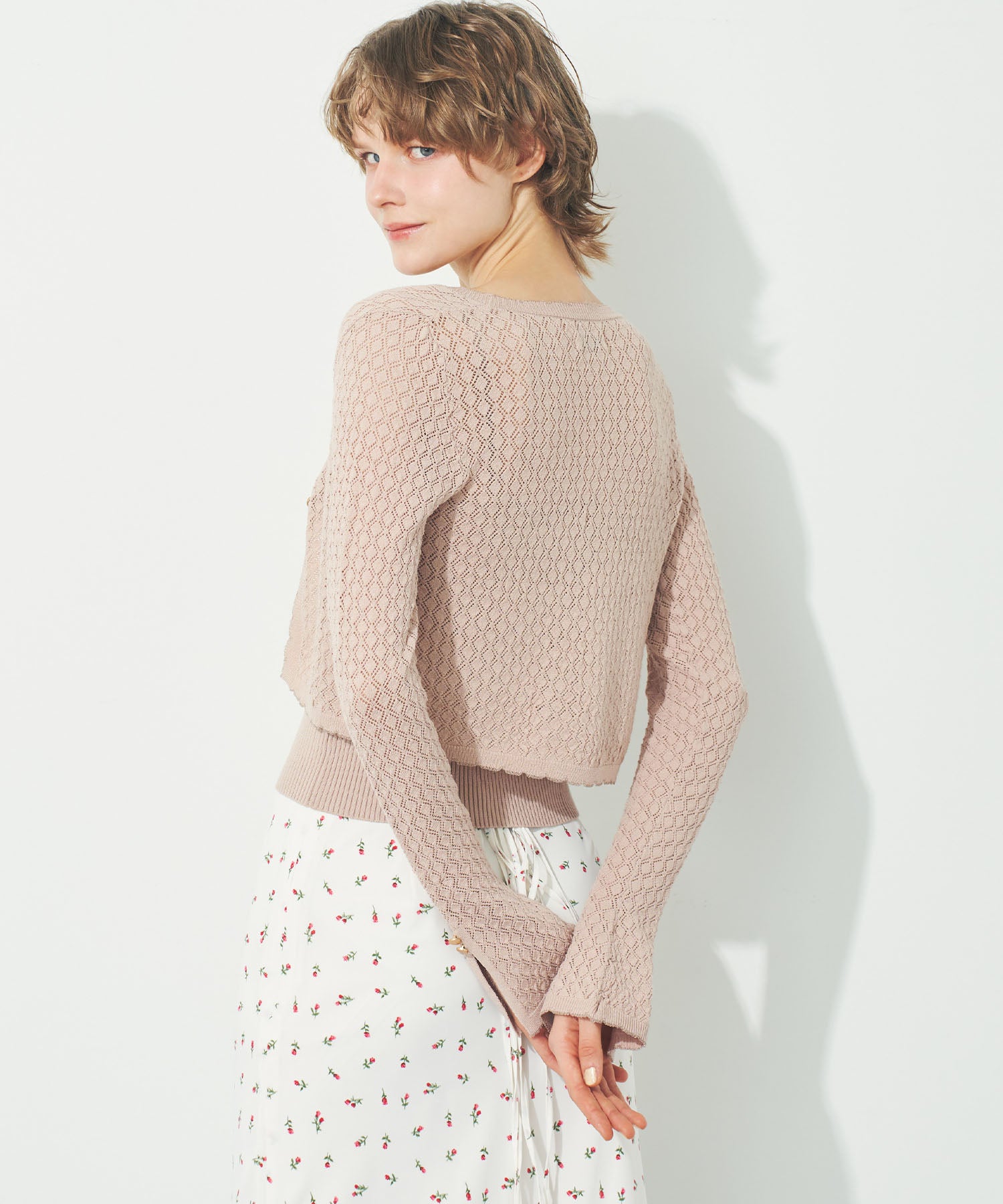 キャミセットアイレットカーディガン