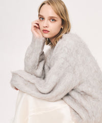 ブラッシュドシャギーカーディガン