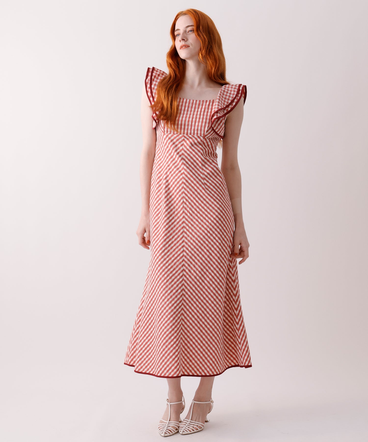 Frill shoulder dress