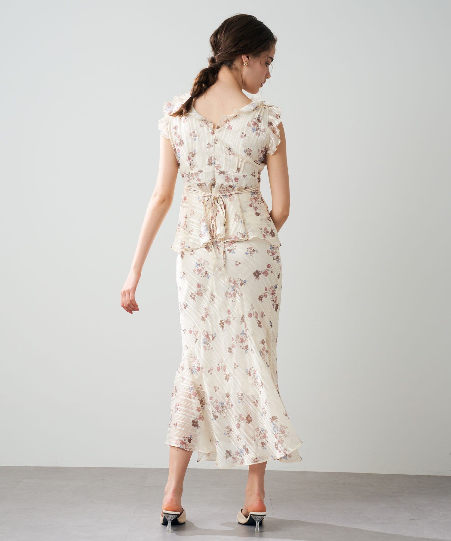 【預訂】亮片條紋花束裙