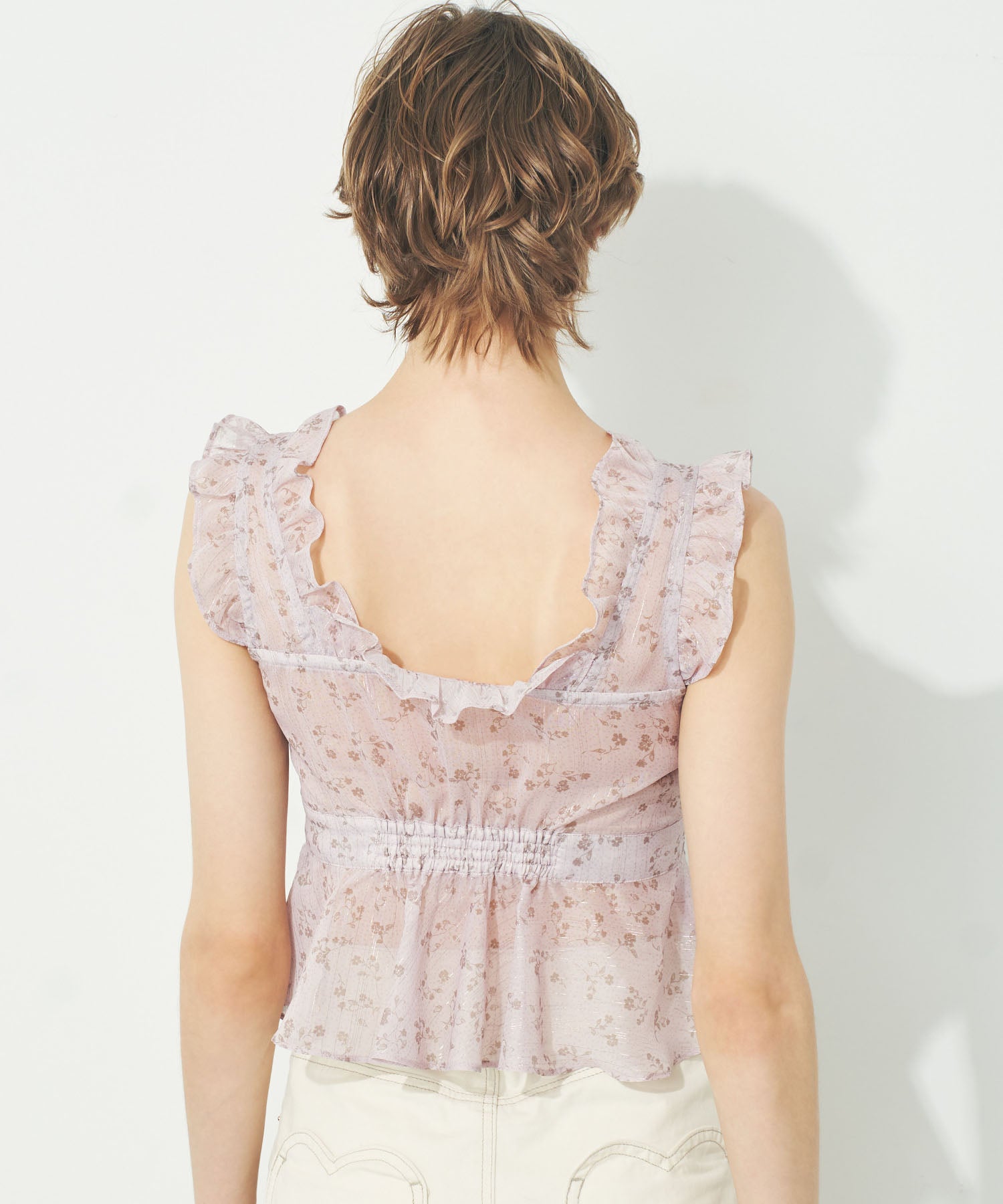 ラメドットフルールブラウス