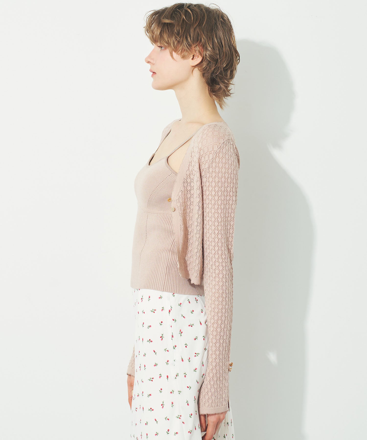 キャミセットアイレットカーディガン