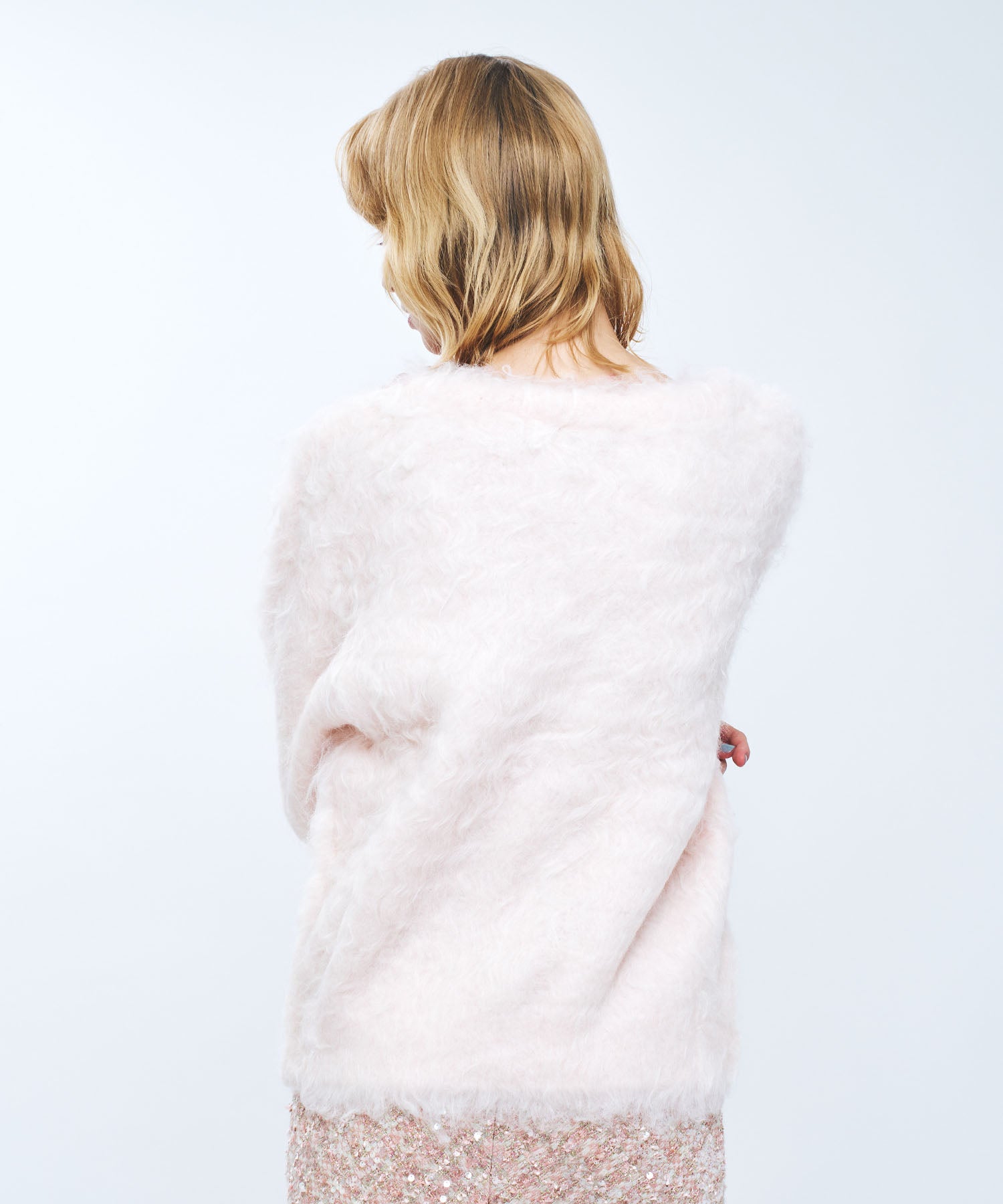 ブラッシュドシャギーカーディガン