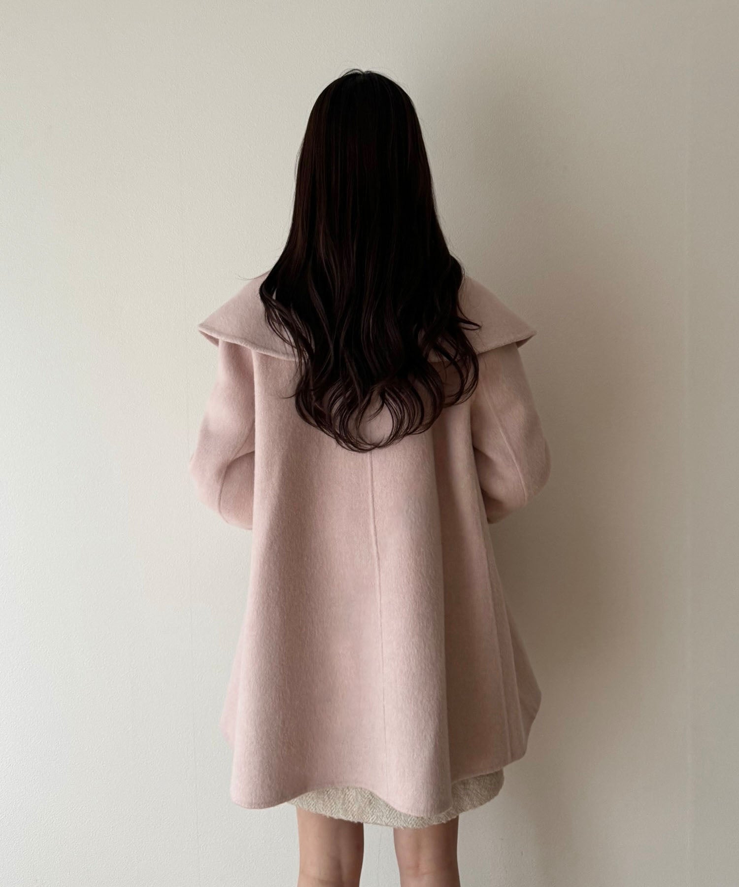 毛皮口袋喇叭外套