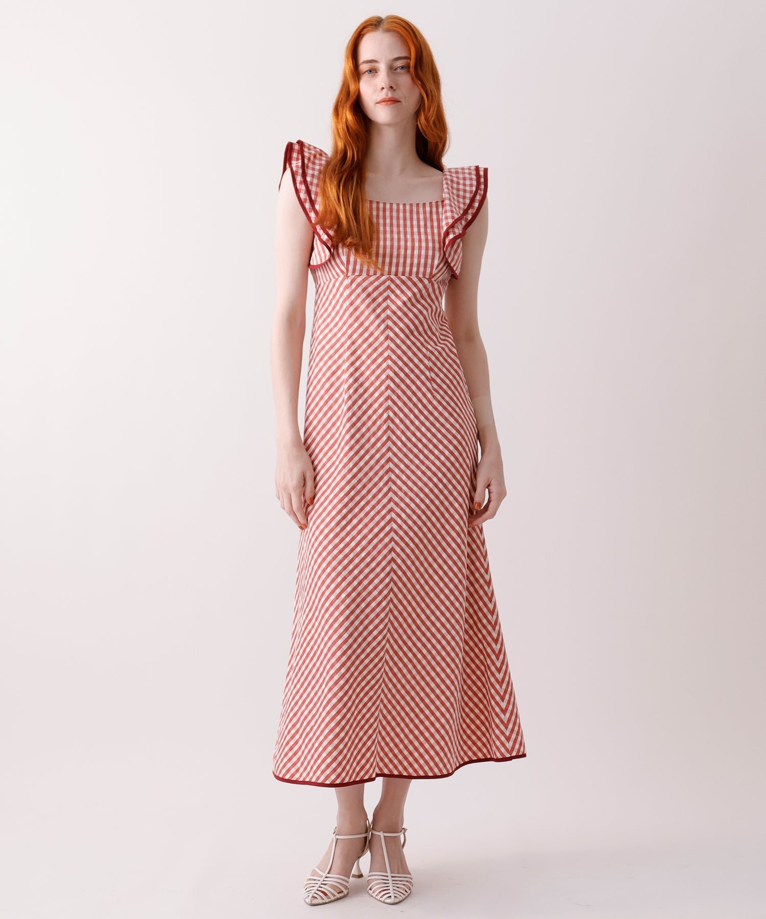 Frill shoulder dress