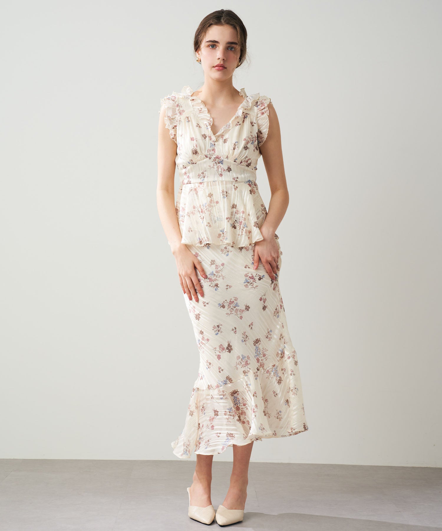 【預訂】亮片條紋花束裙