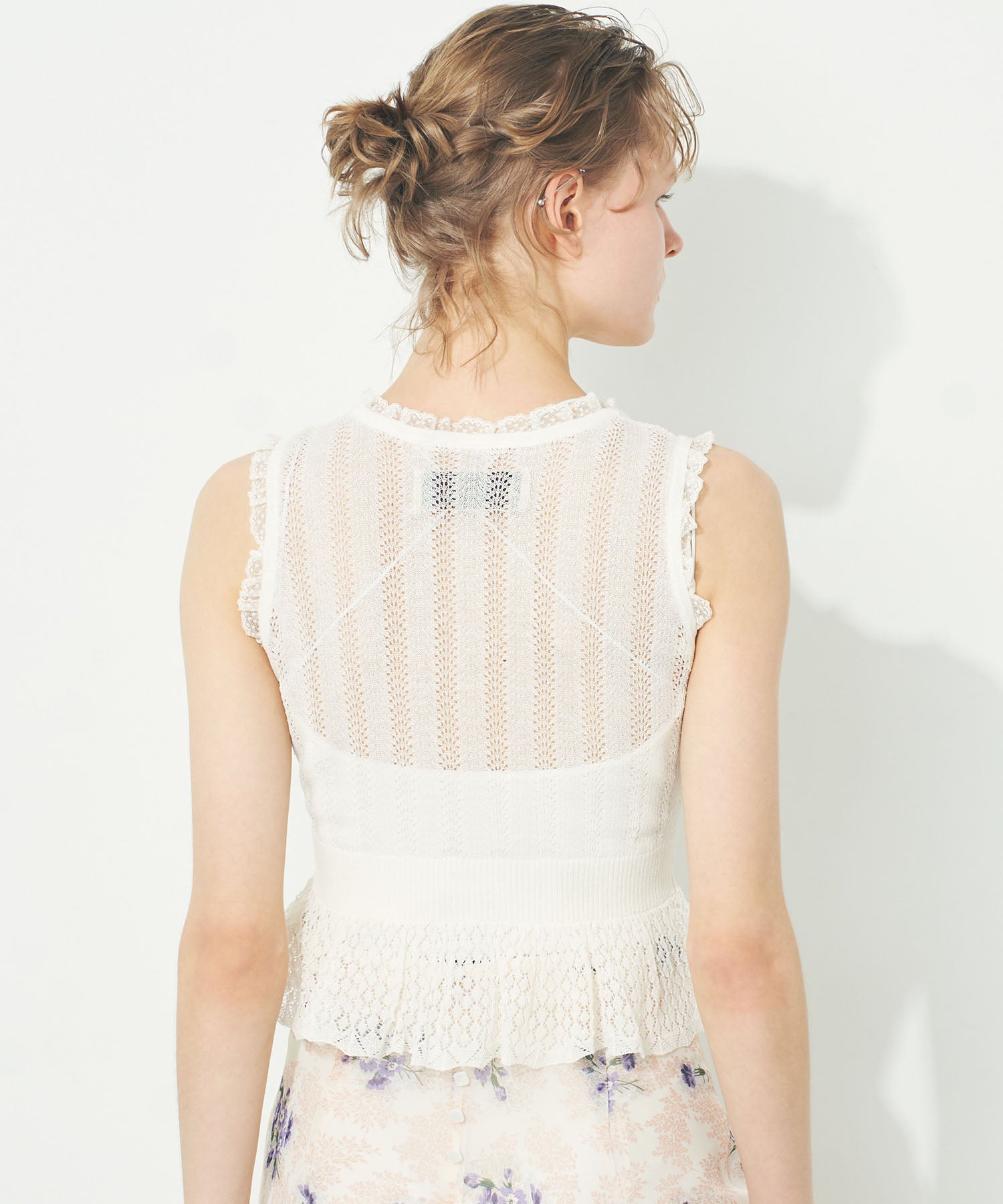 シアーアイレットMIXニット