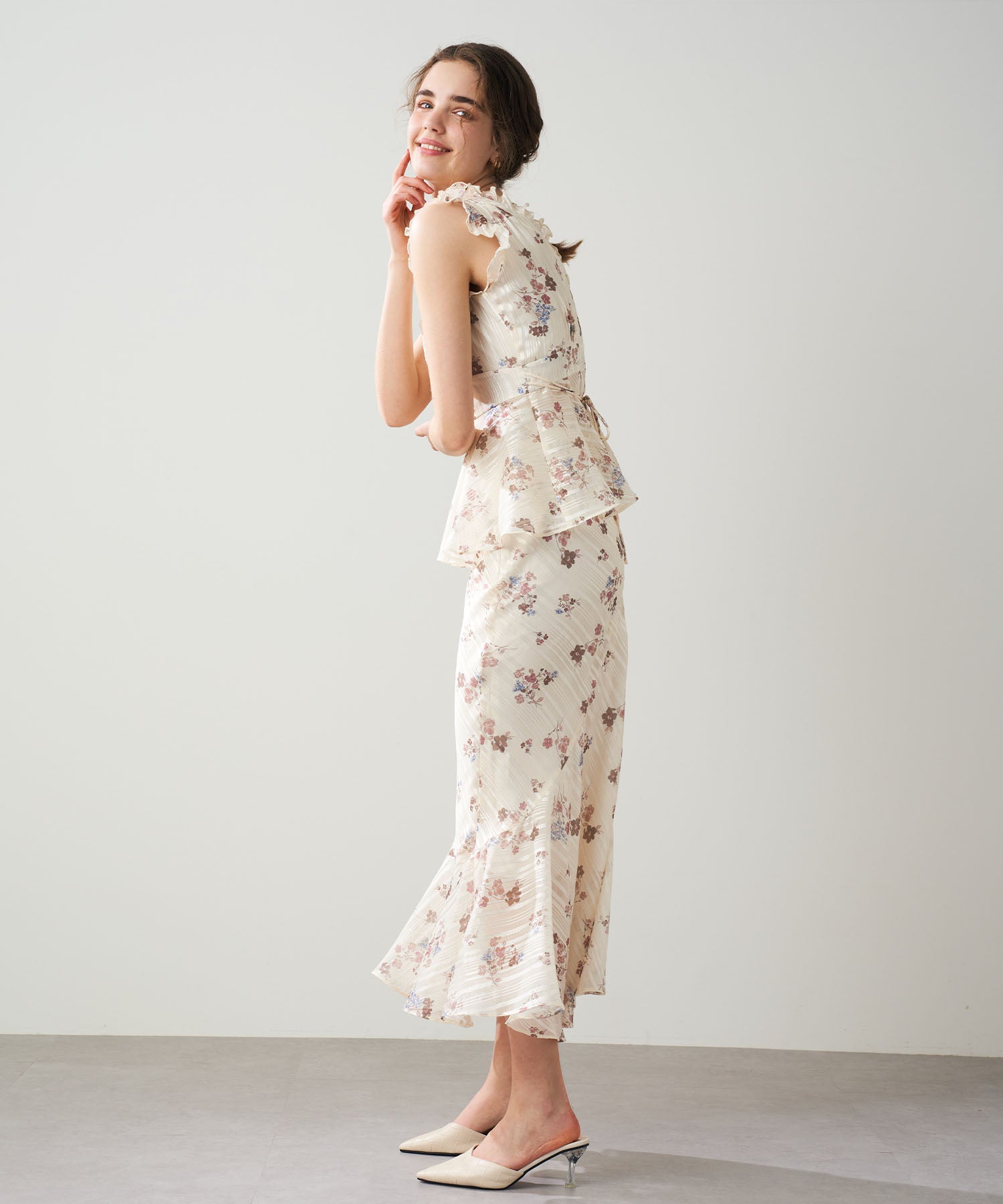 【預訂】亮片條紋花束裙