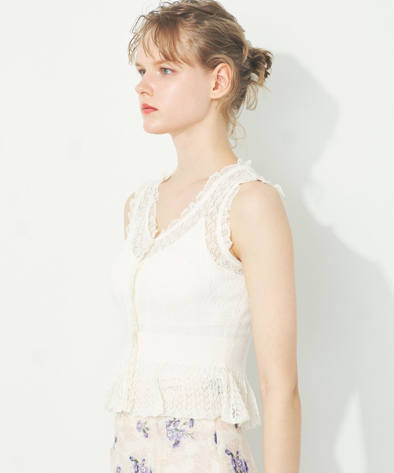 シアーアイレットMIXニット