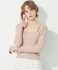 キャミセットアイレットカーディガン