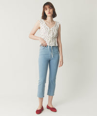 デニムハイウエストストレッチパンツ