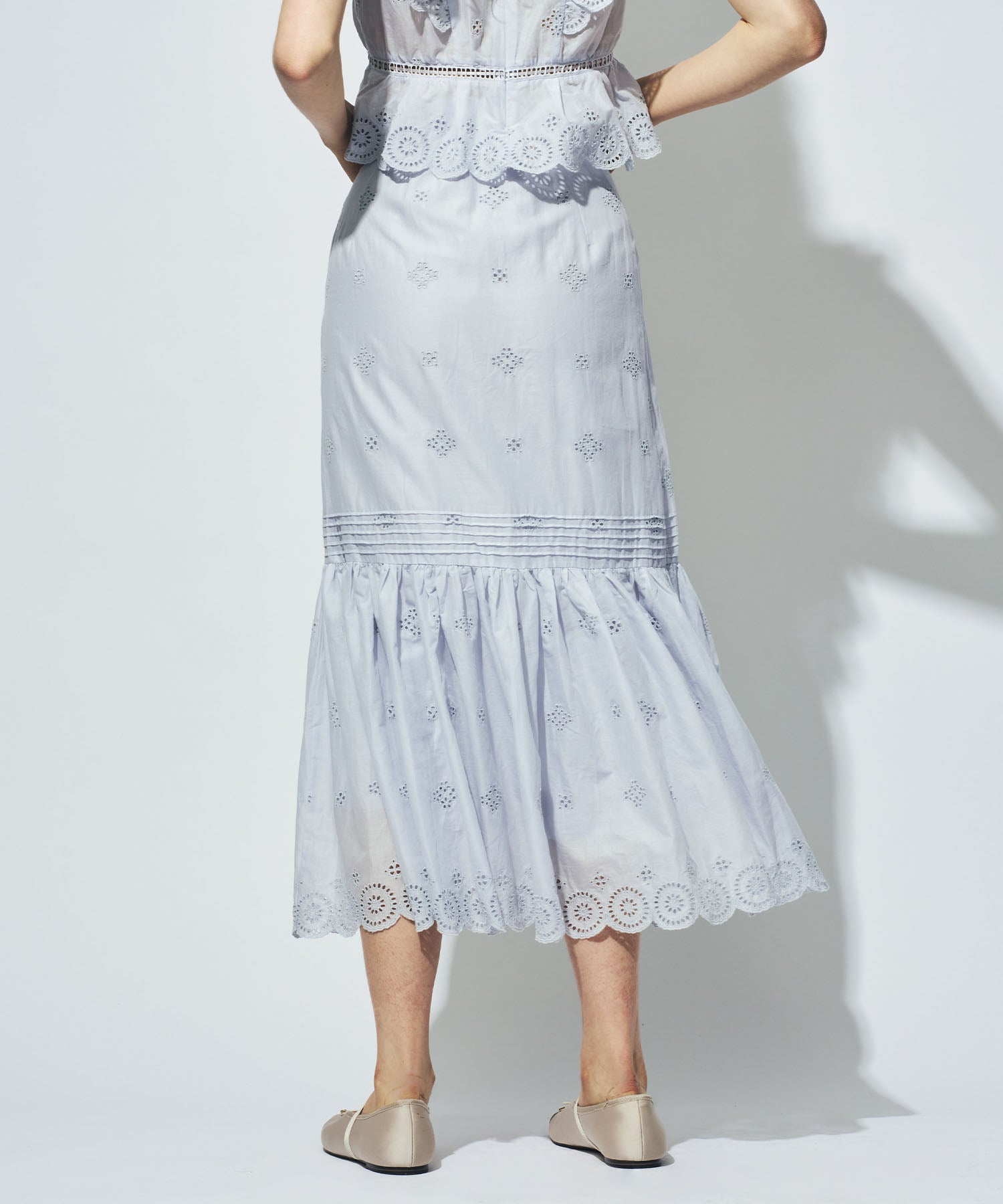 コットンボイルフラワースカート