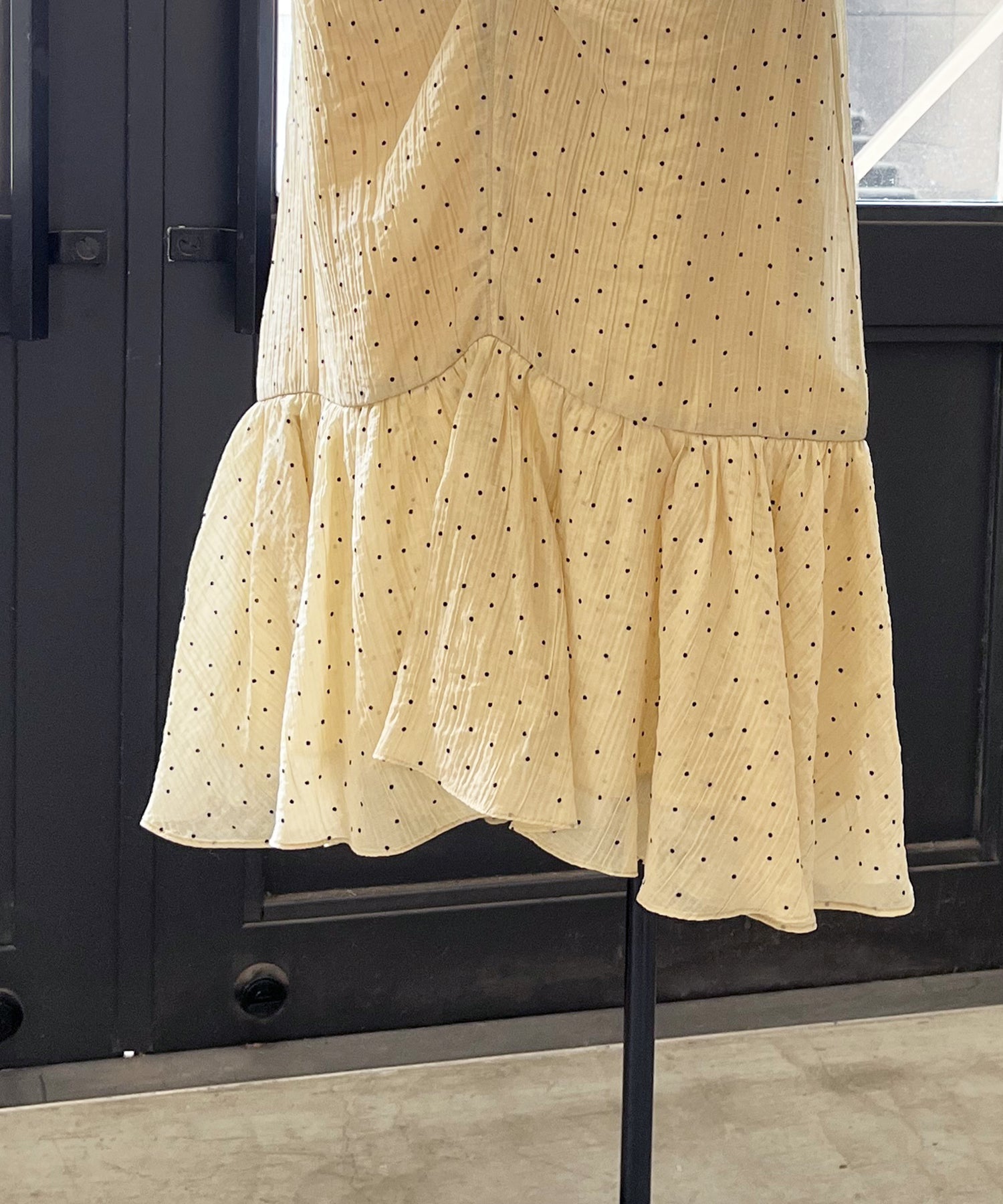 植絨圓點女士半身裙