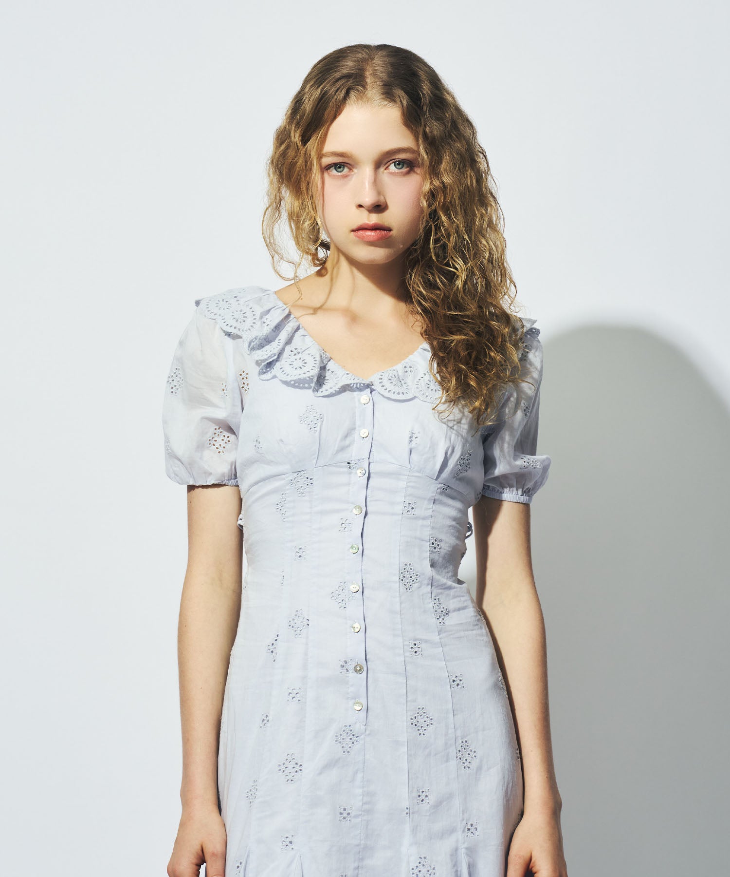 コットンボイルフラワーワンピース