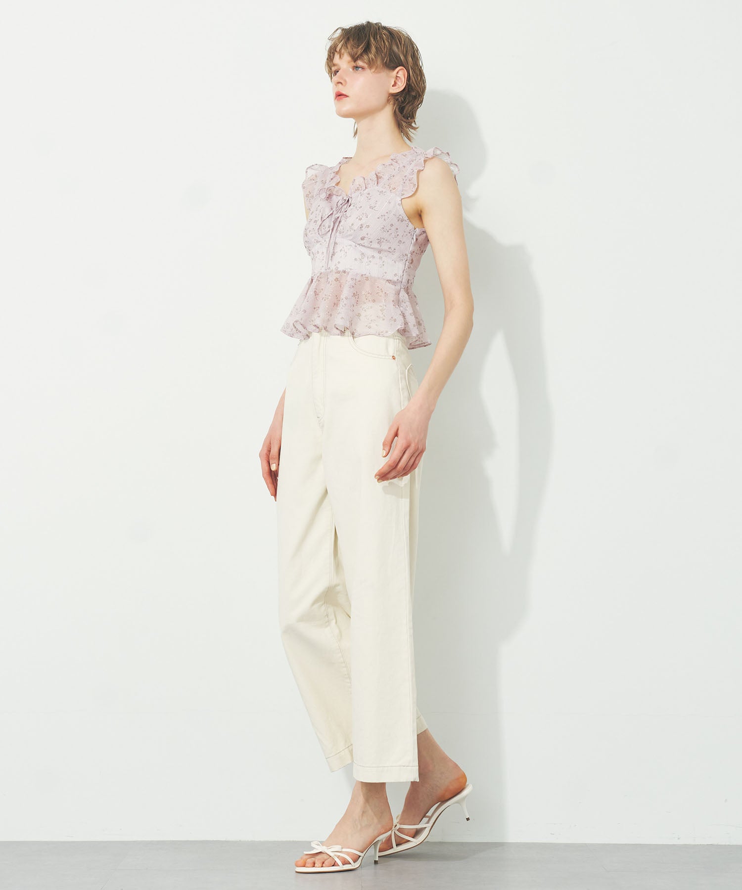 ラメドットフルールブラウス