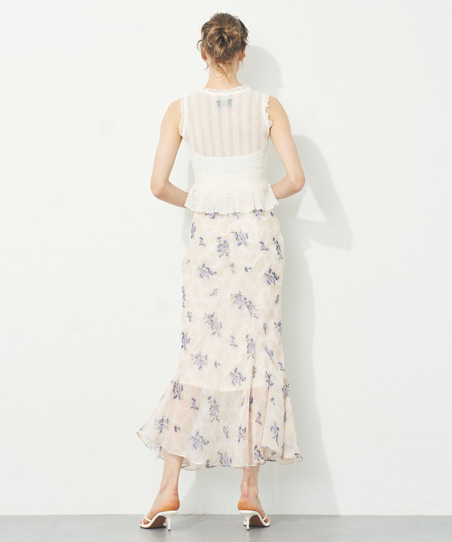 シアーアイレットMIXニット