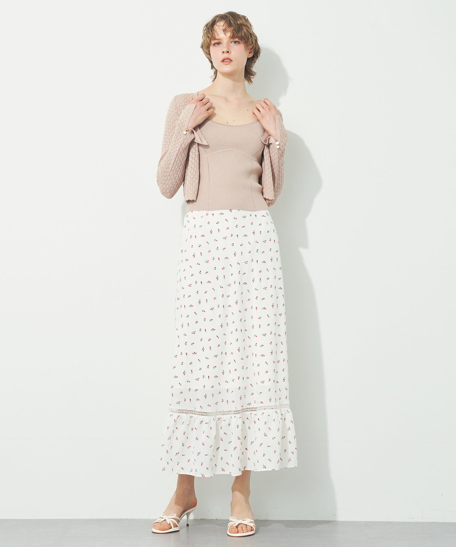 キャミセットアイレットカーディガン