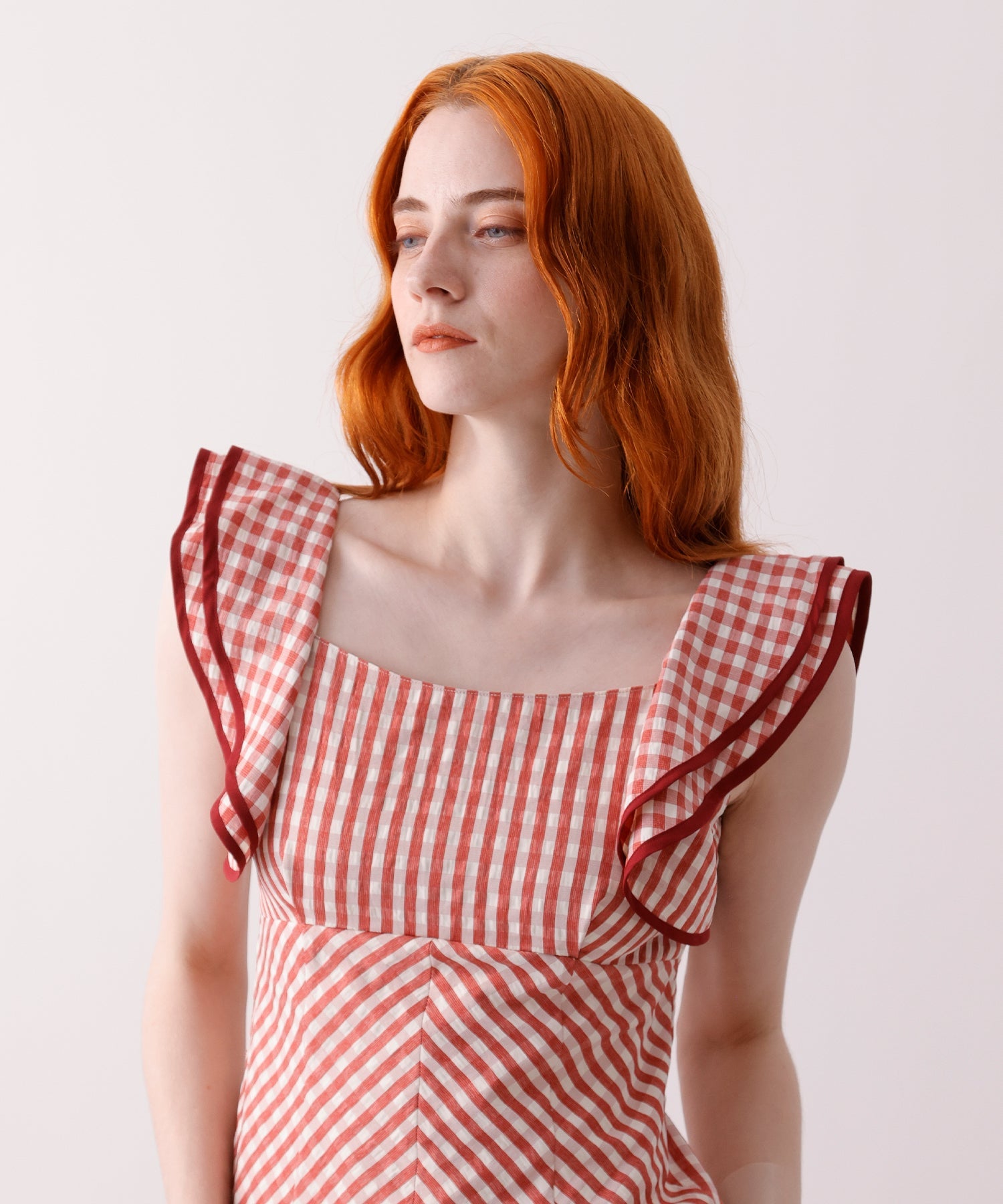 Frill shoulder dress