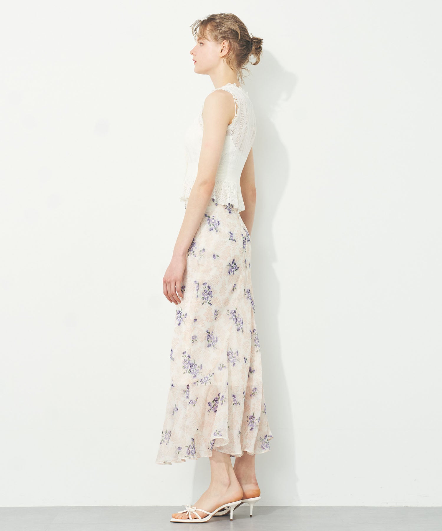 シアーアイレットMIXニット