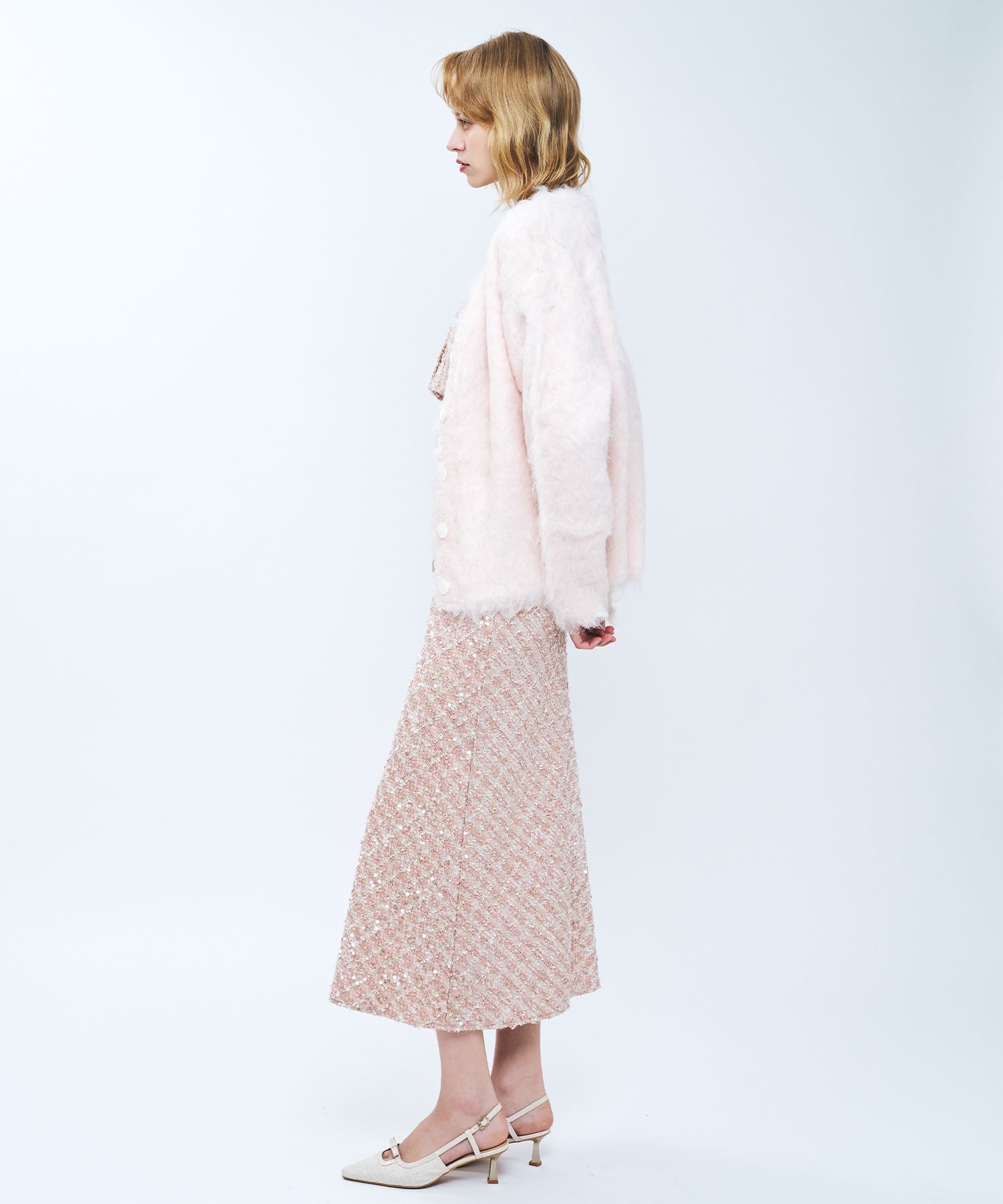 ブラッシュドシャギーカーディガン