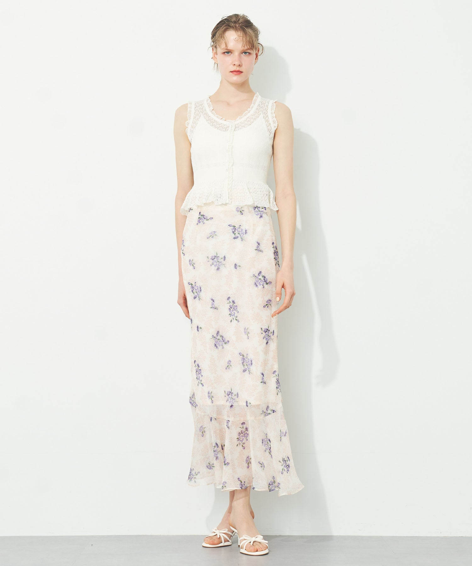 シアーアイレットMIXニット