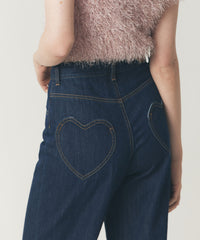 ハートポケットデニムパンツ