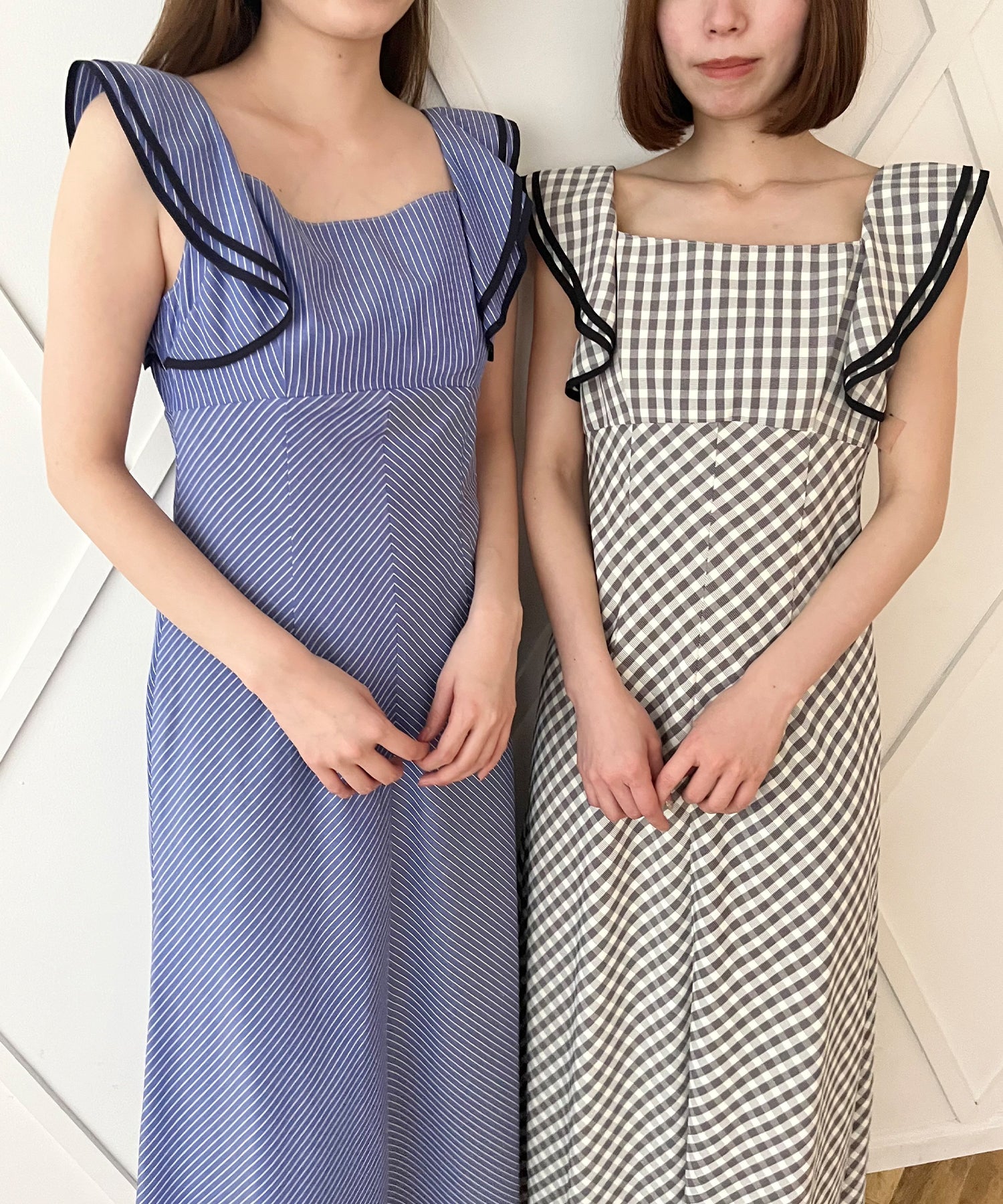 Frill shoulder dress