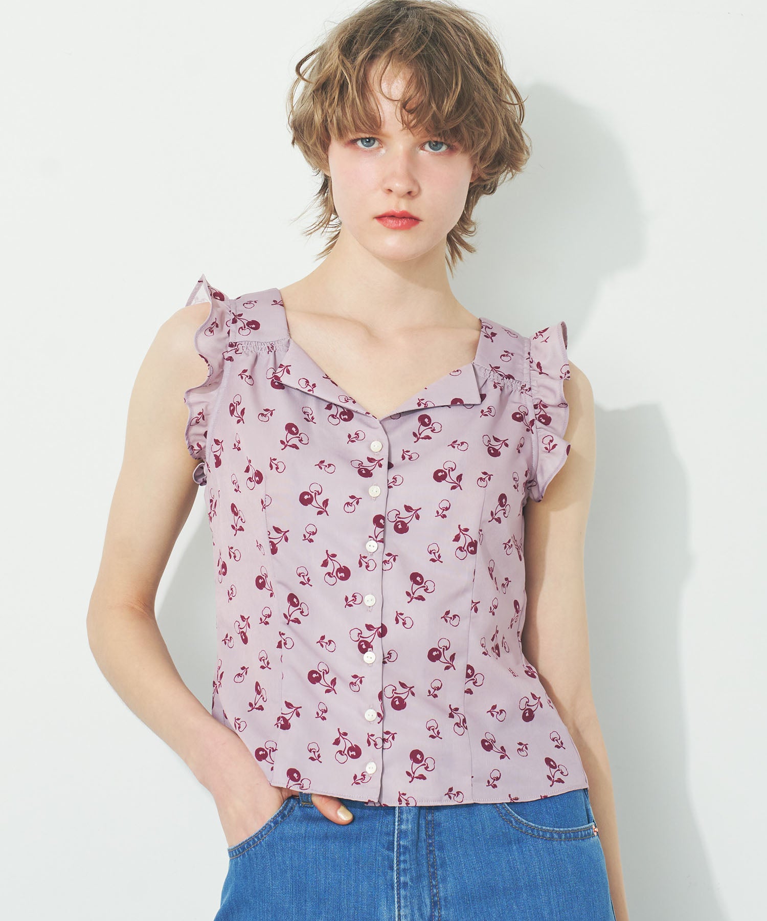 ヴィンテージチェリーブラウス