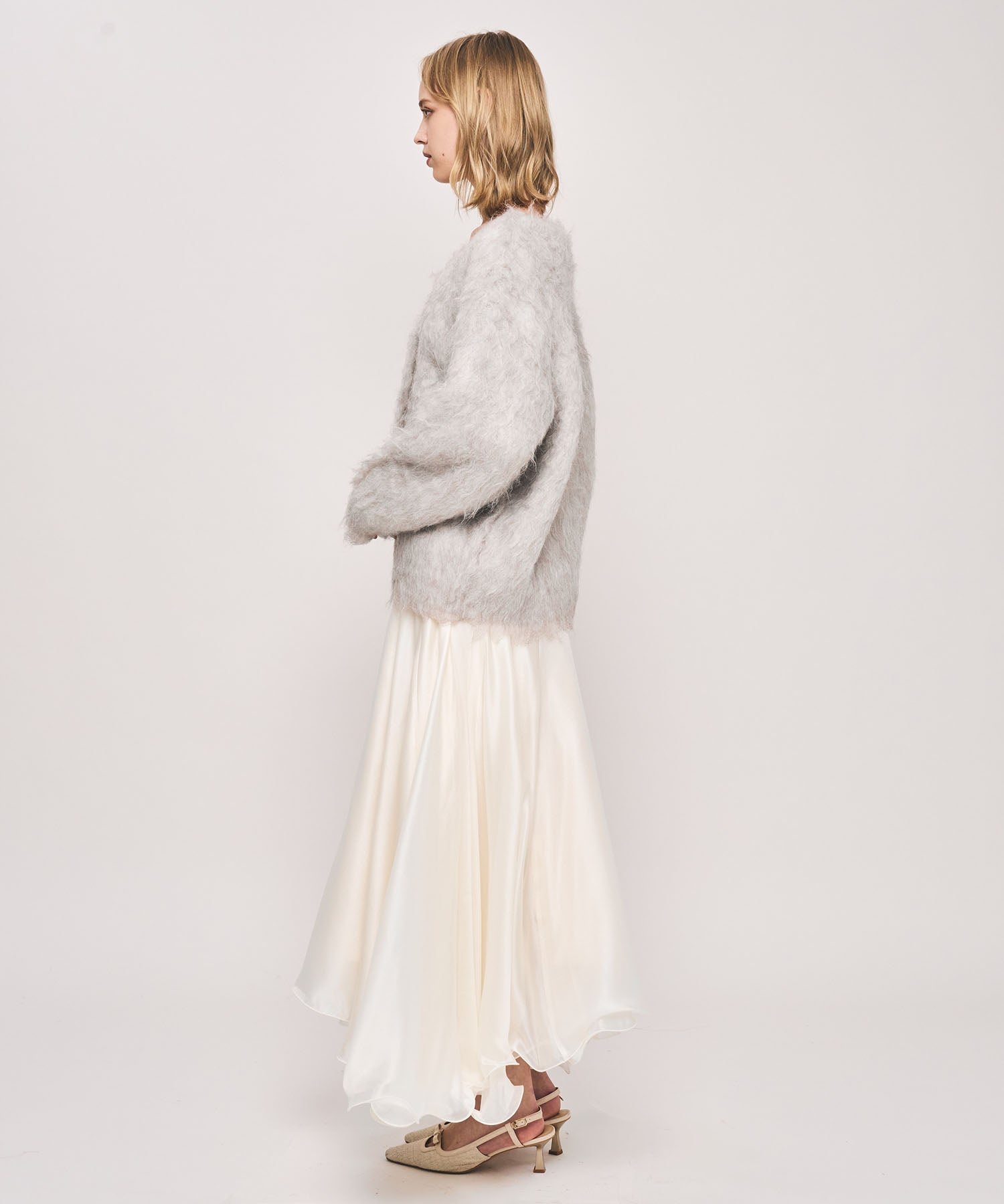 ブラッシュドシャギーカーディガン