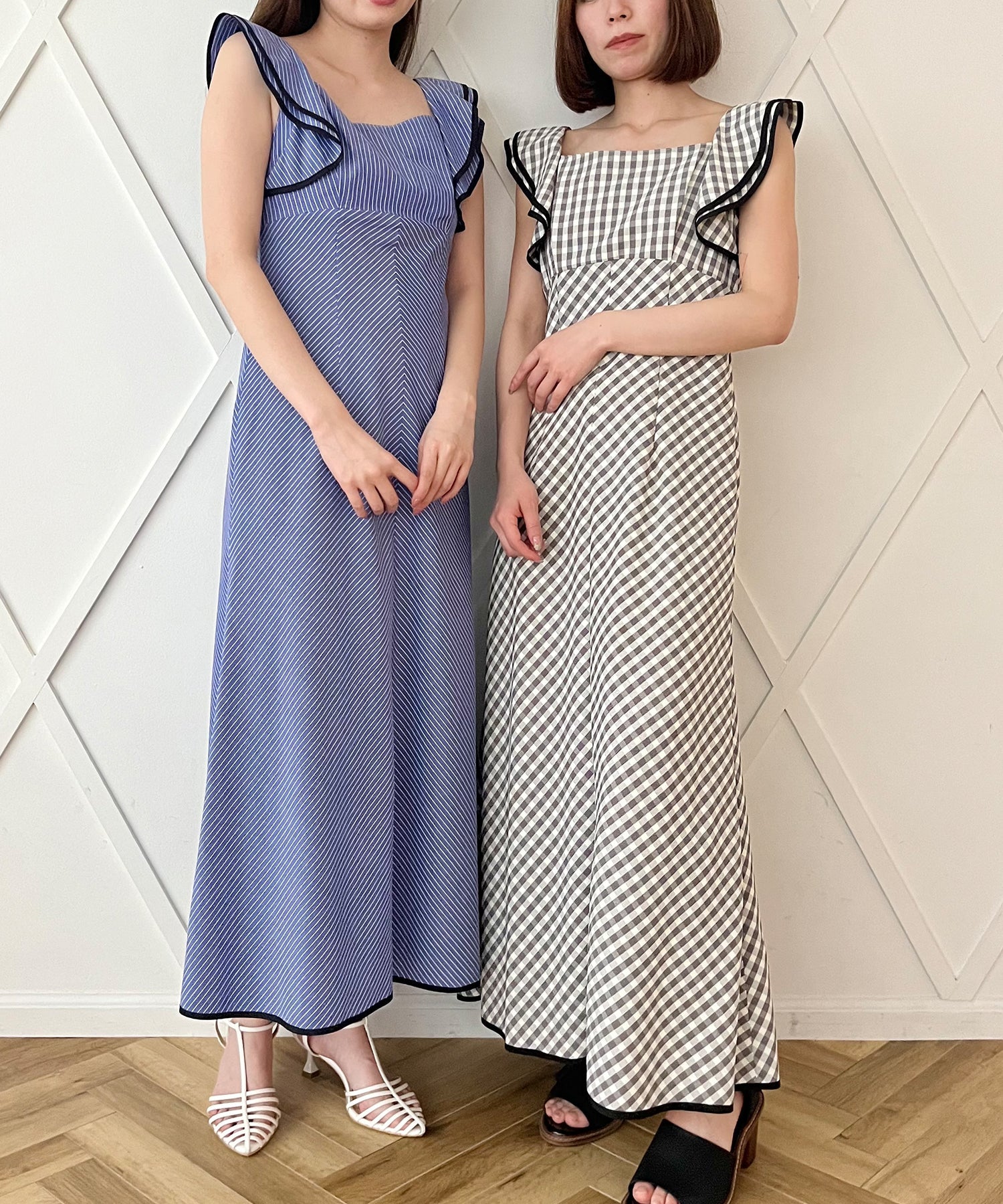 Frill shoulder dress