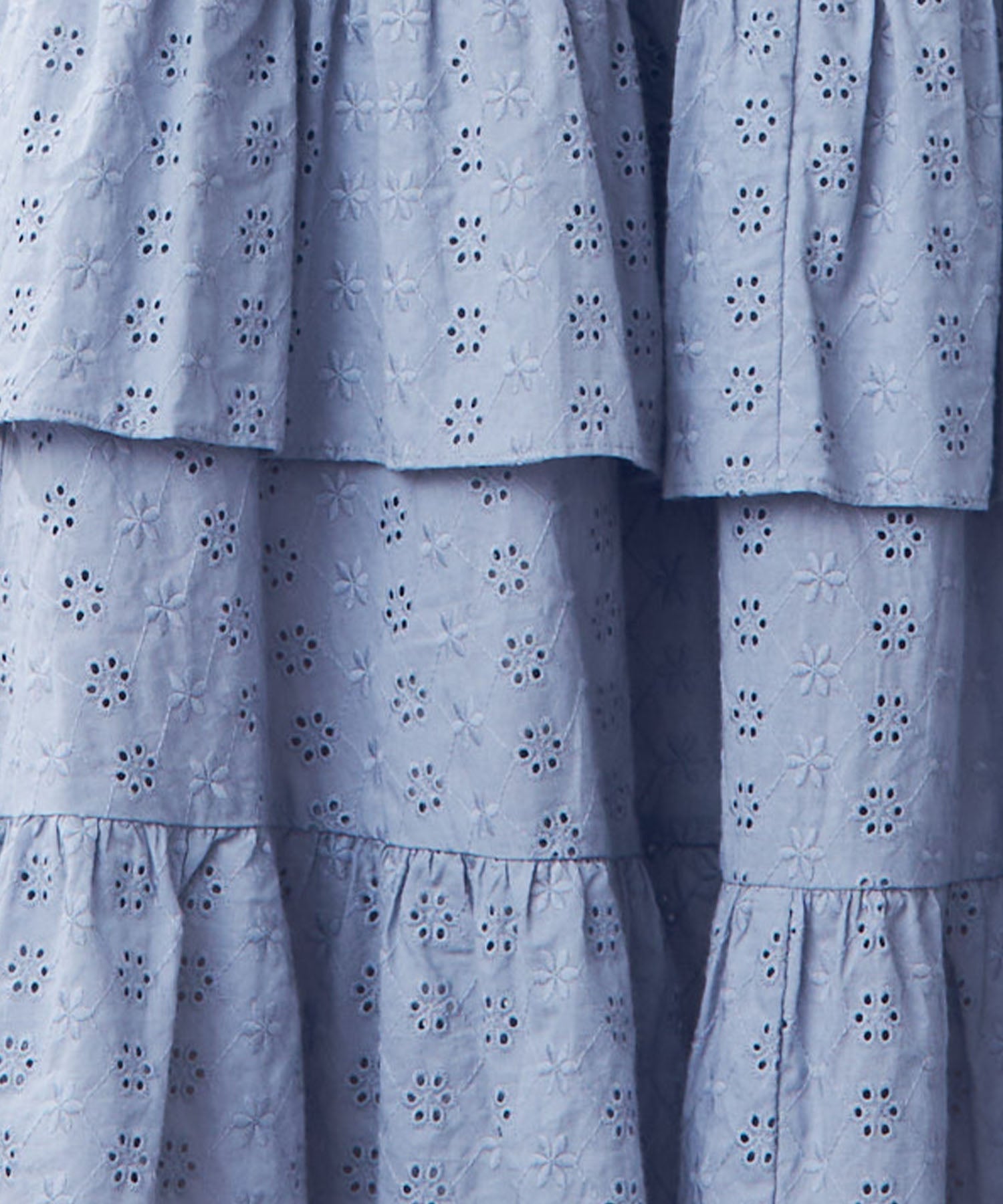 【預訂】純棉蕾絲縮褶半身裙