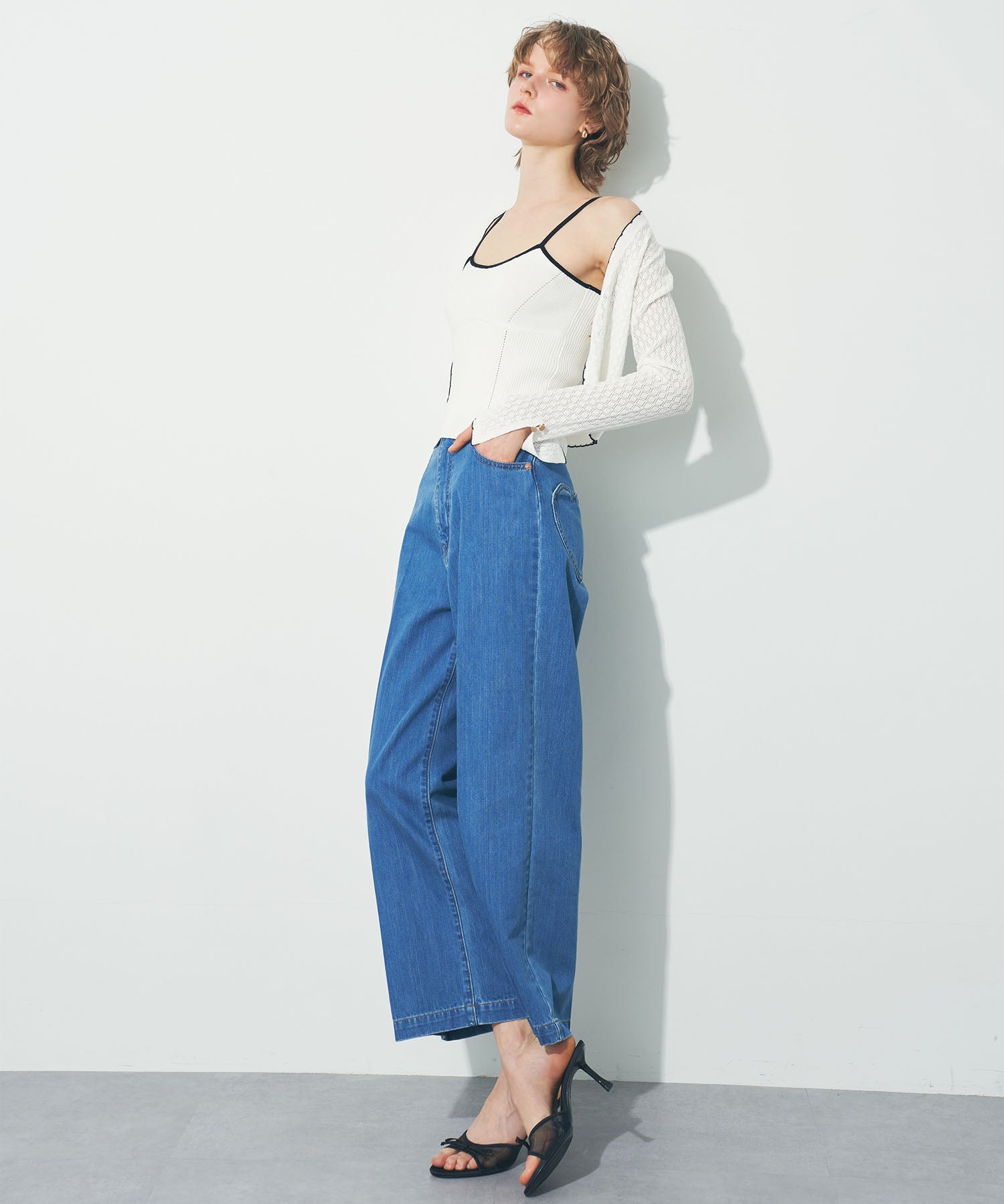 キャミセットアイレットカーディガン