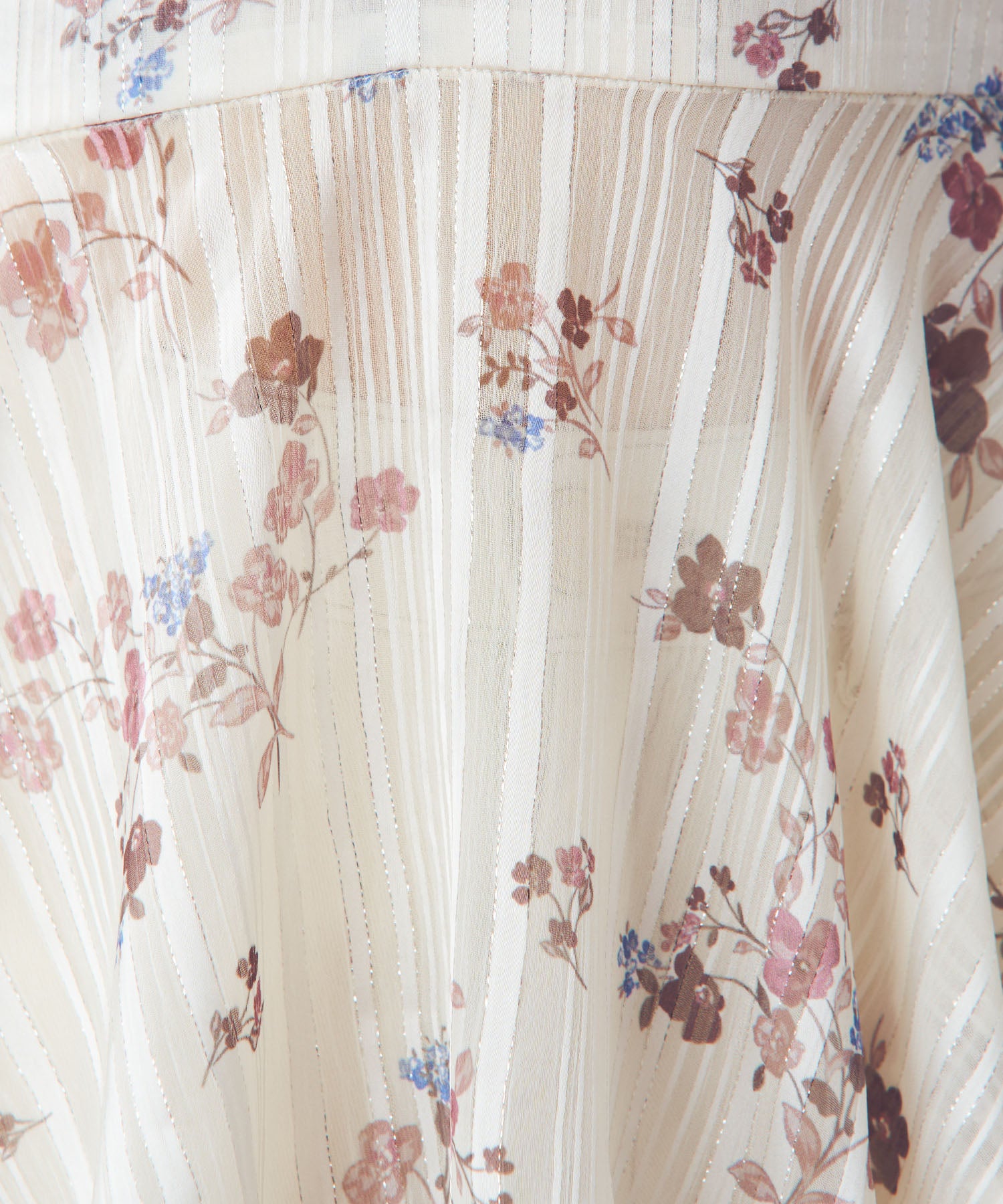 ラメストライプブーケブラウス