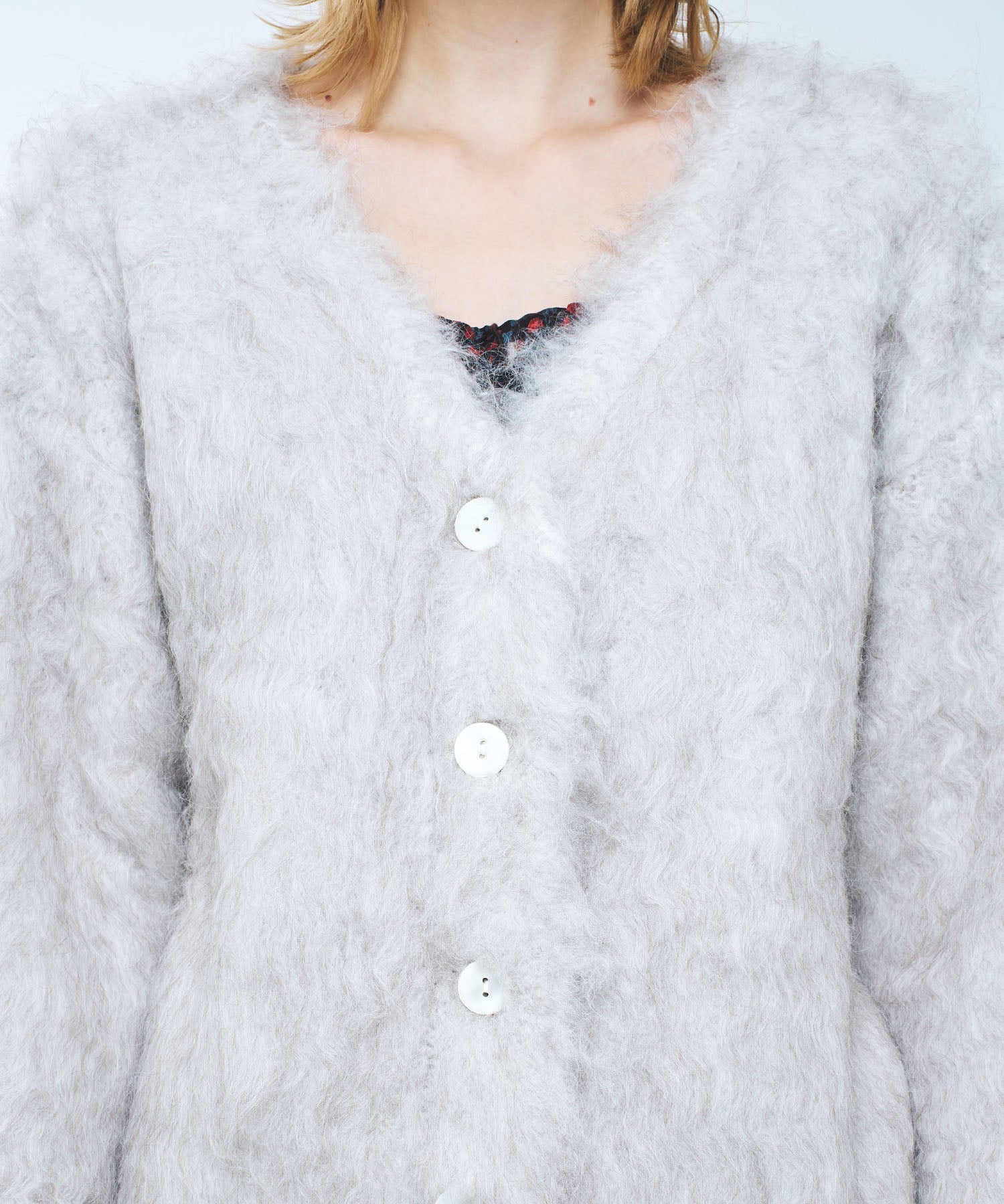 ブラッシュドシャギーカーディガン