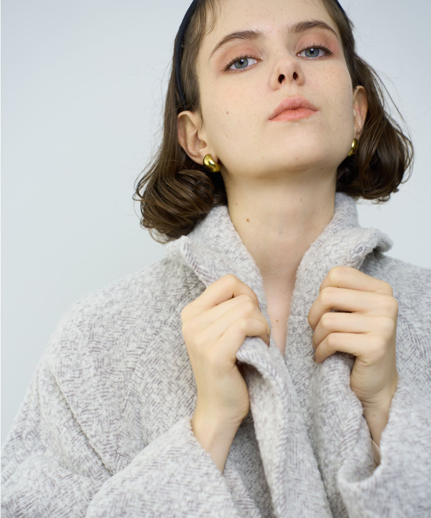 人字紋 W 扣款大衣