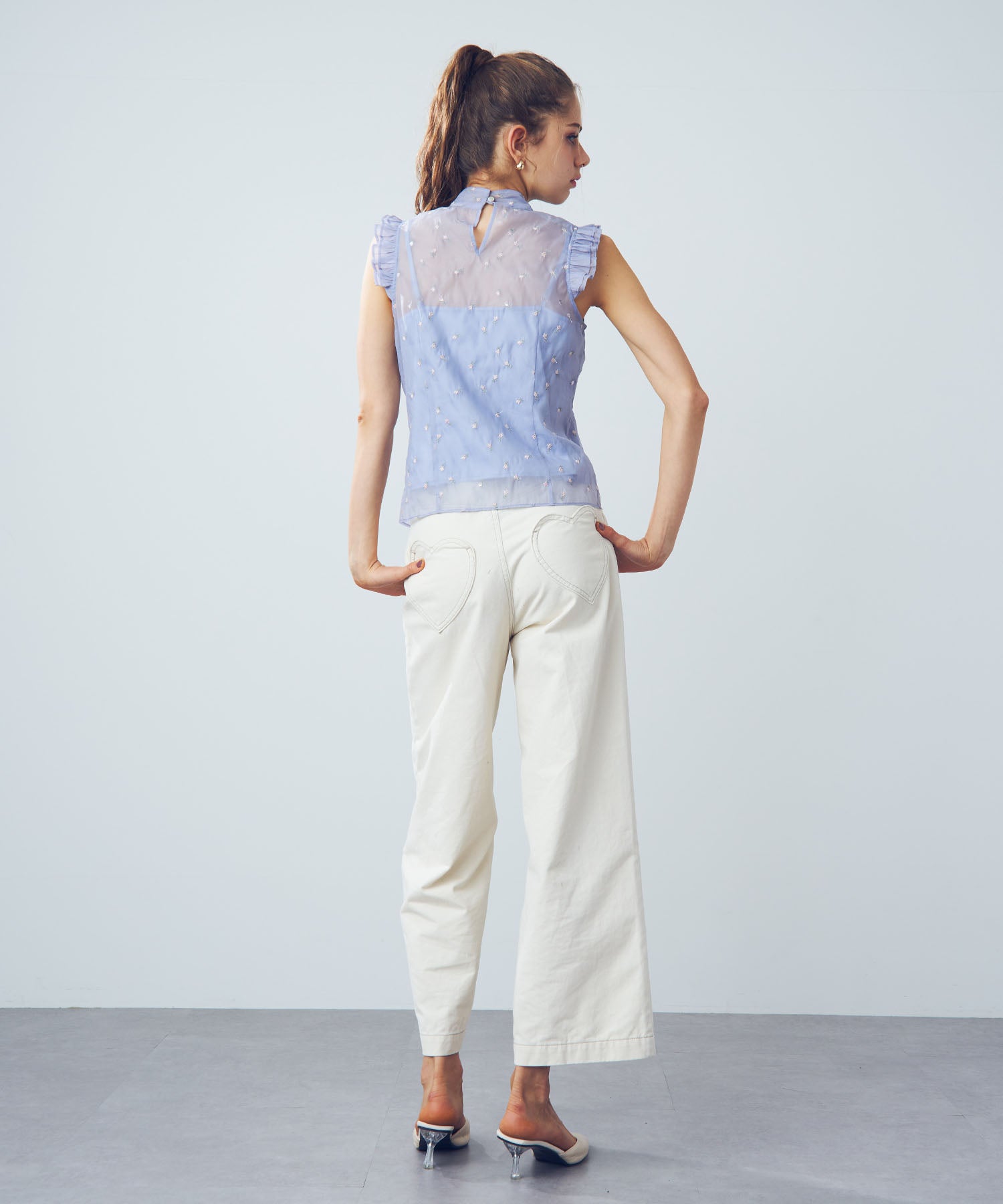 【預訂】迷你亮片花朵襯衫