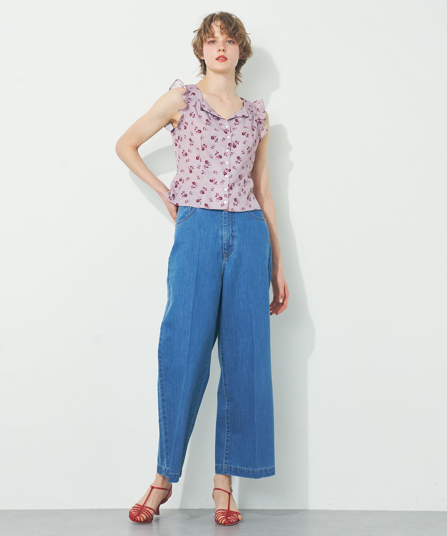 ヴィンテージチェリーブラウス