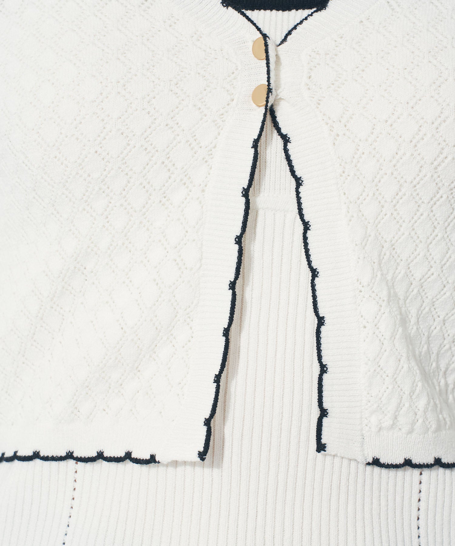 キャミセットアイレットカーディガン