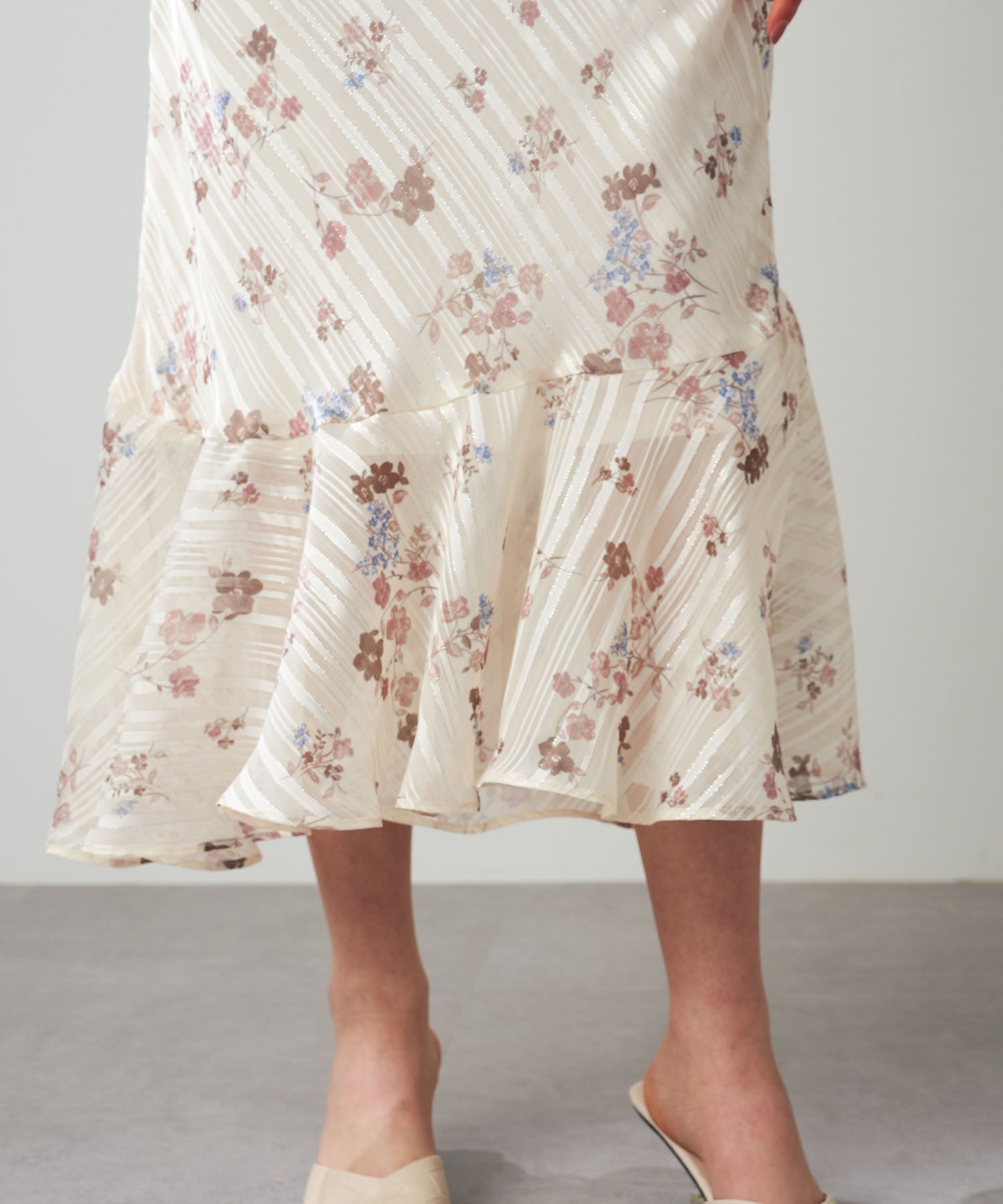 【預訂】亮片條紋花束裙