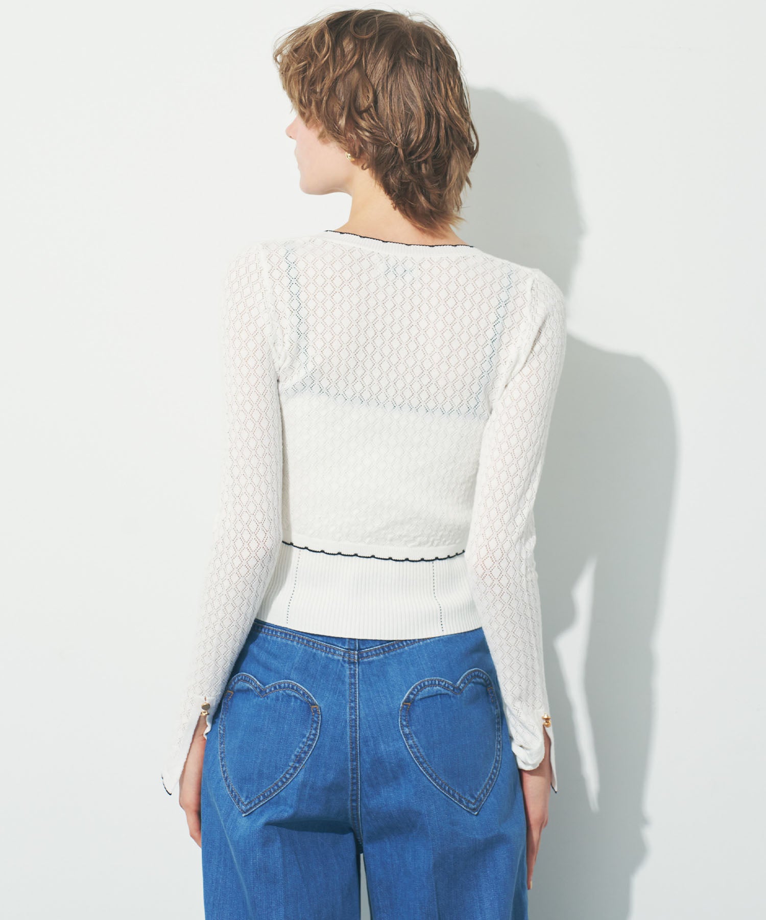 キャミセットアイレットカーディガン