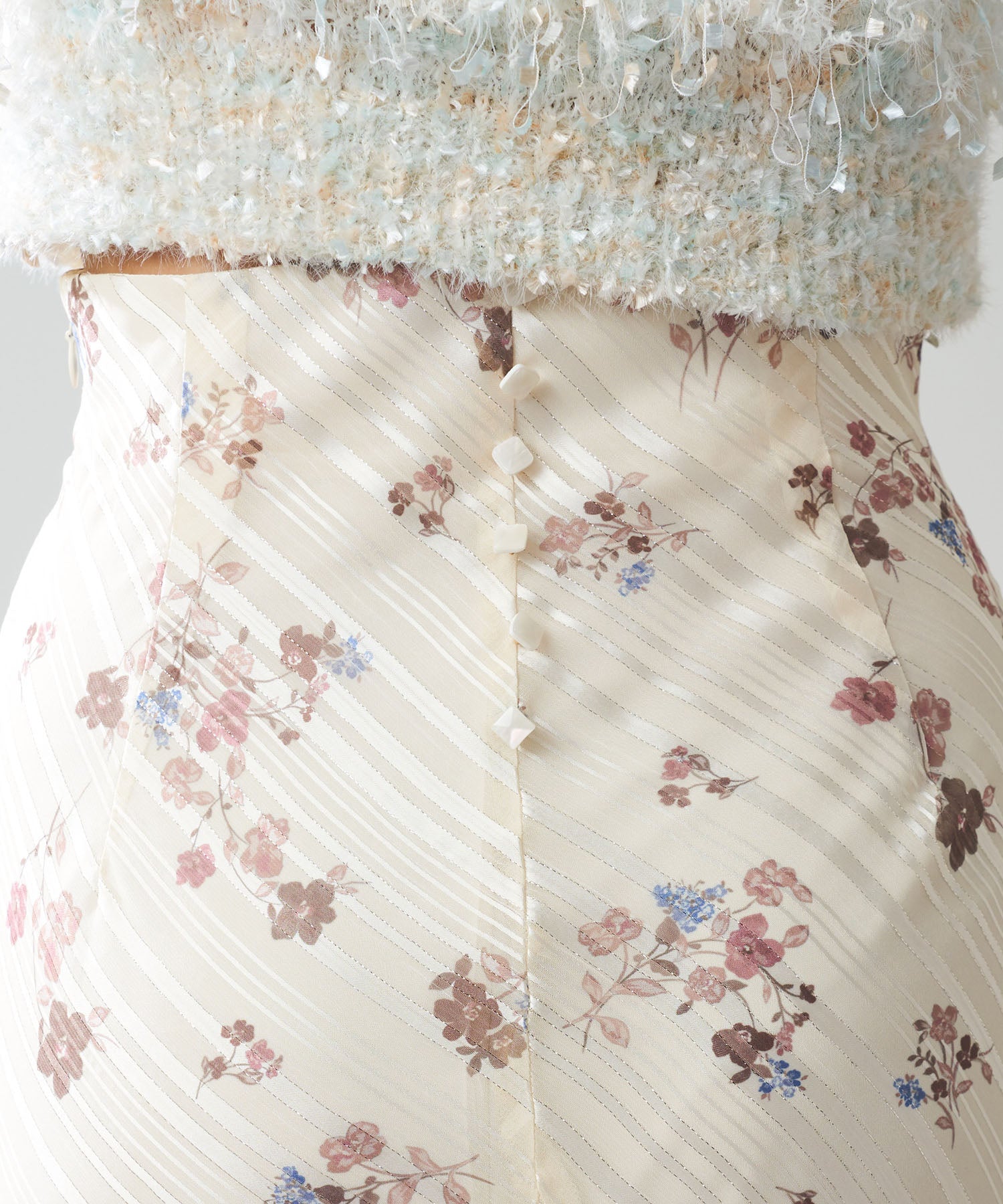 【預訂】亮片條紋花束裙