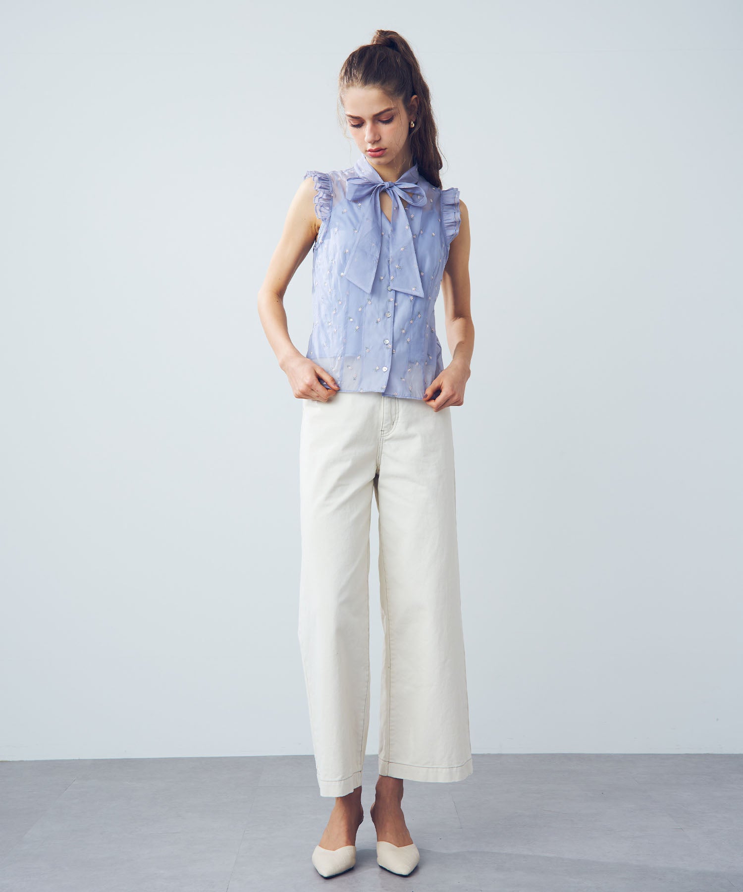 【預訂】迷你亮片花朵襯衫