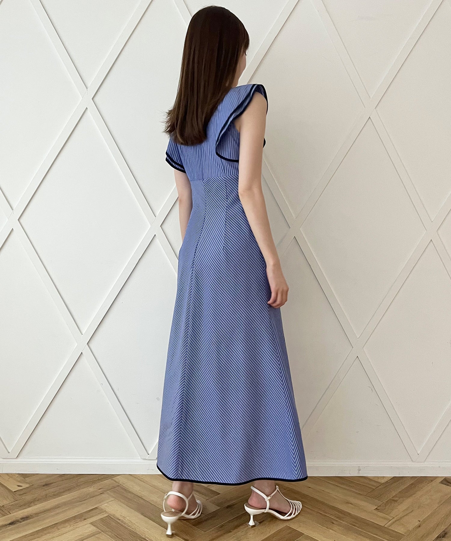 Frill shoulder dress