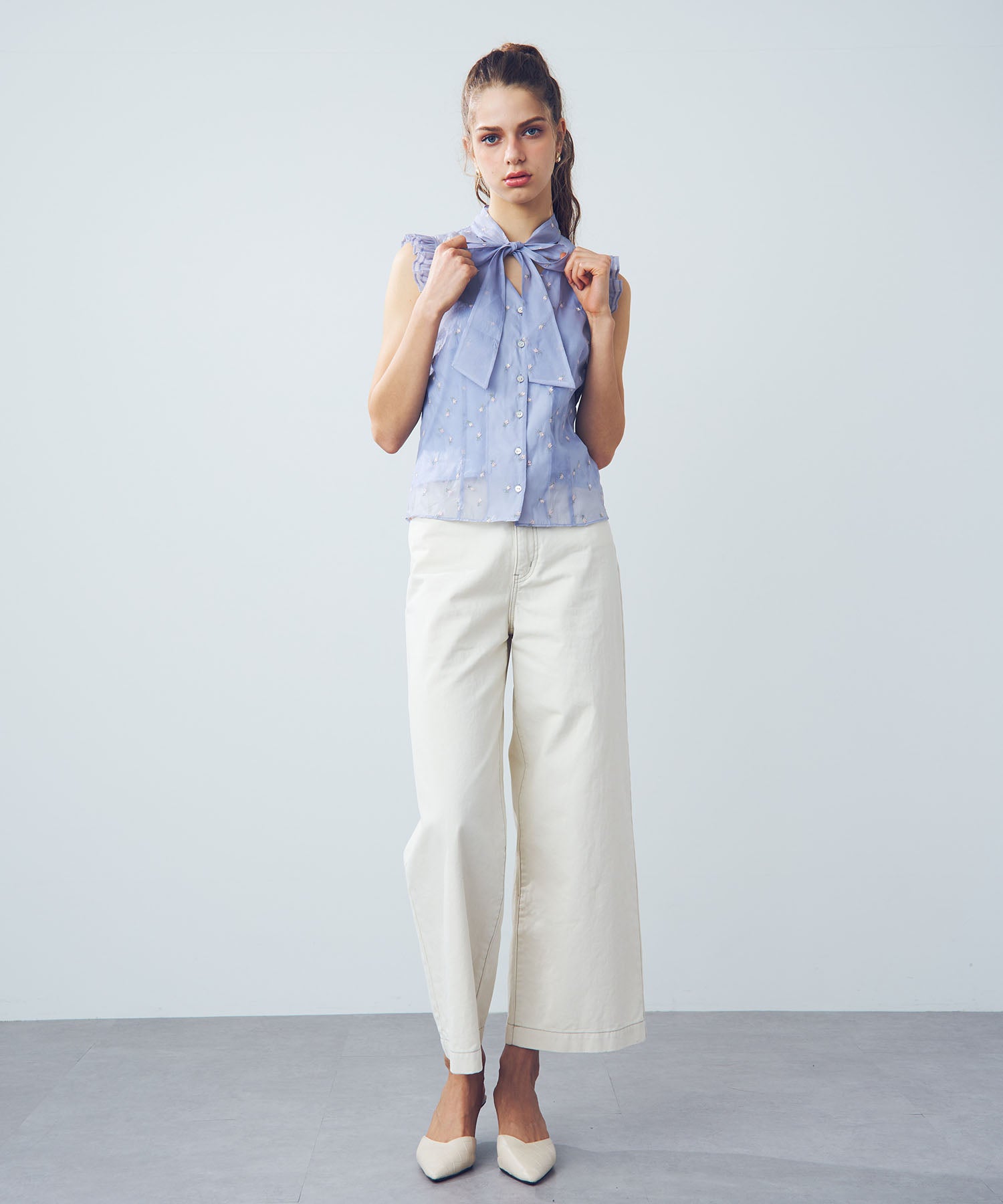 【預訂】迷你亮片花朵襯衫