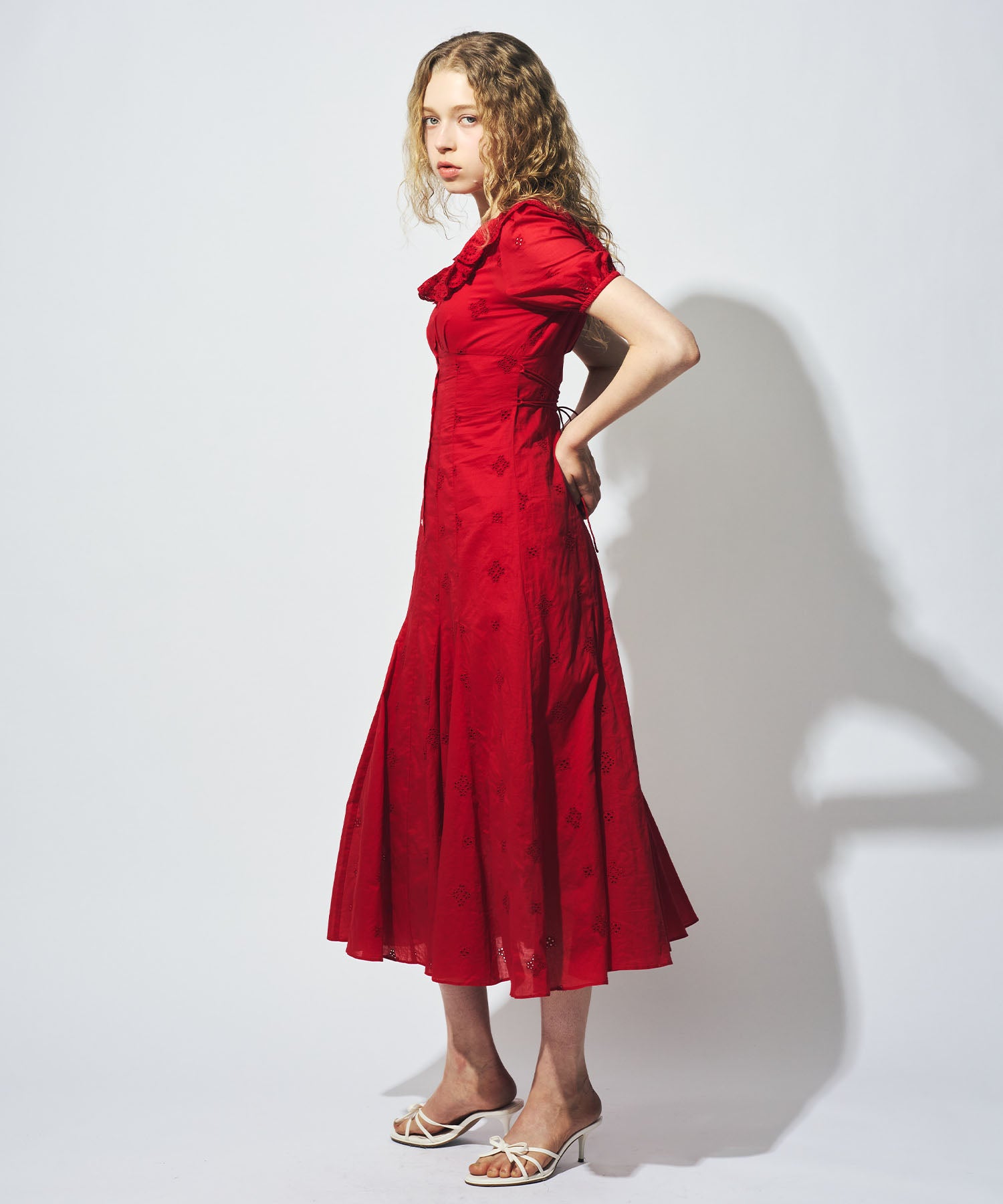 コットンボイルフラワーワンピース