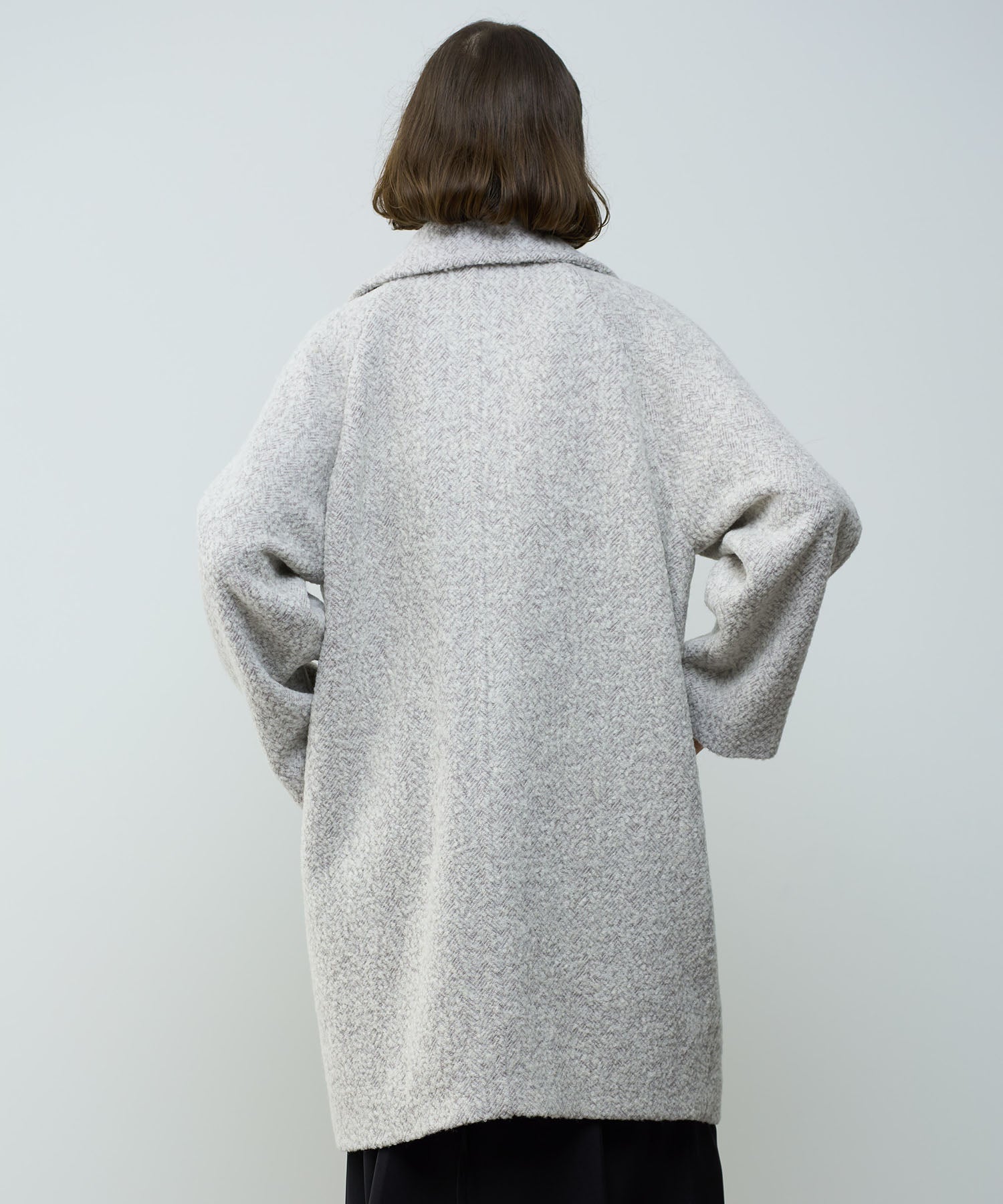 人字紋 W 扣款大衣