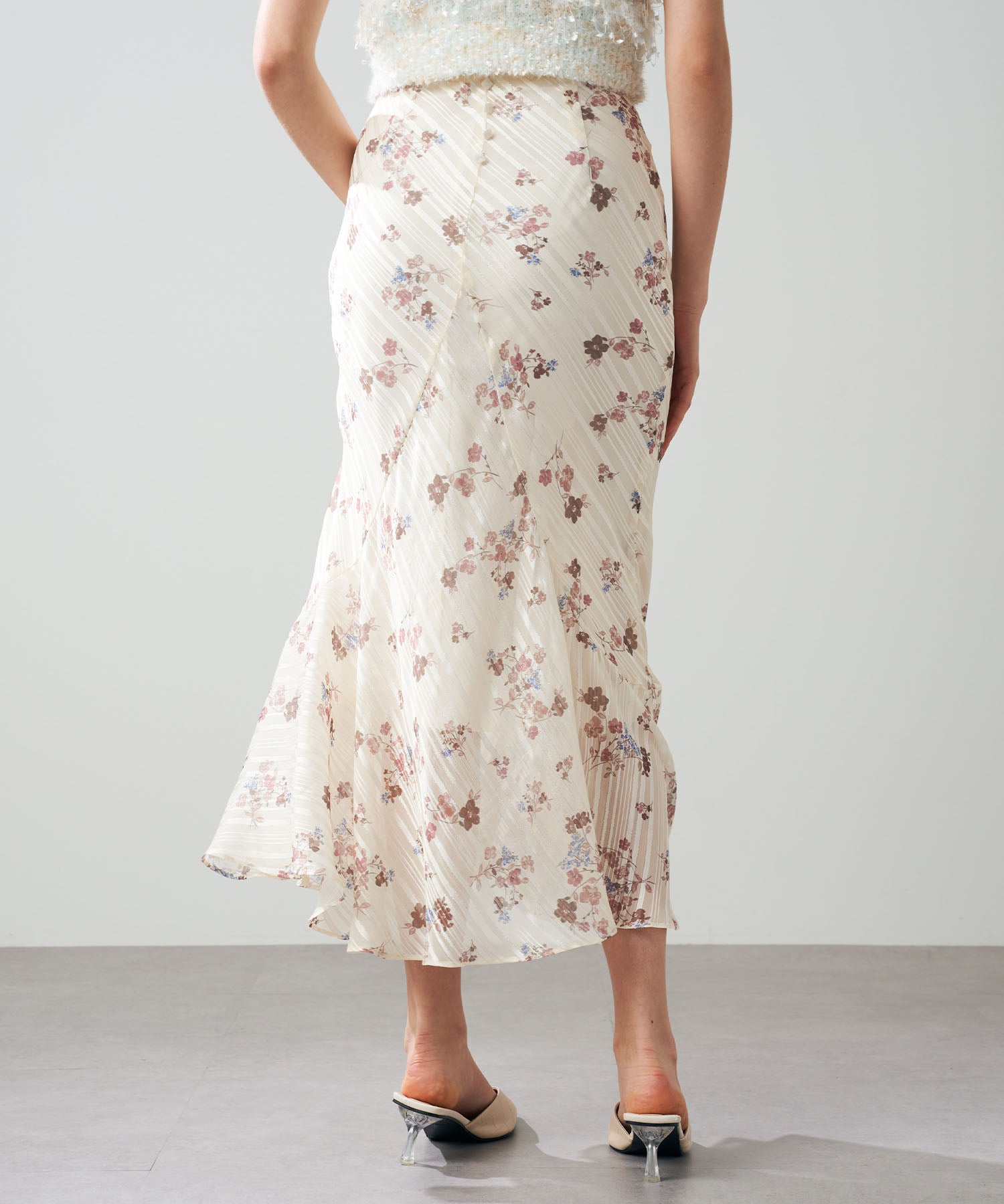 【預訂】亮片條紋花束裙