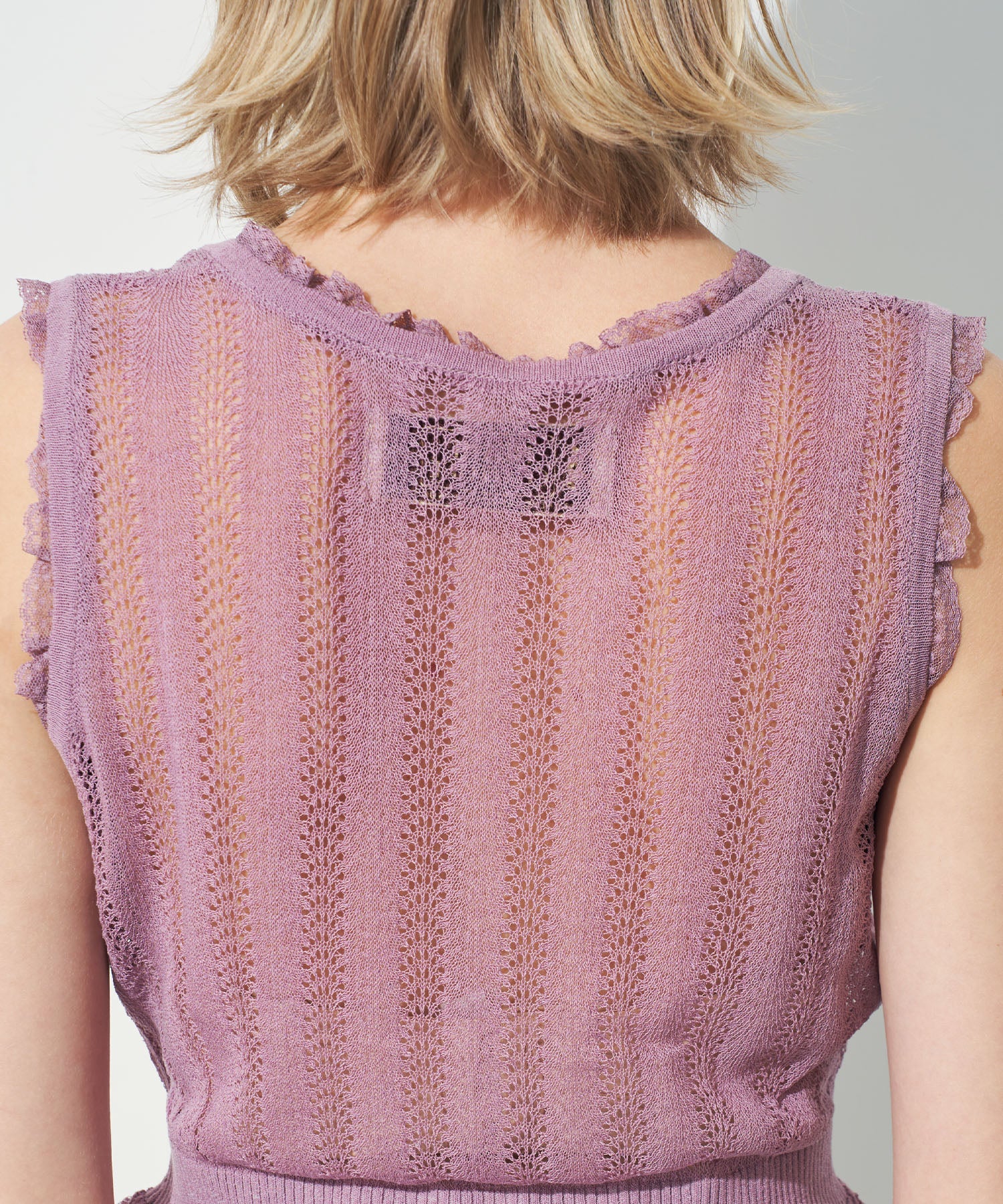 シアーアイレットMIXニット