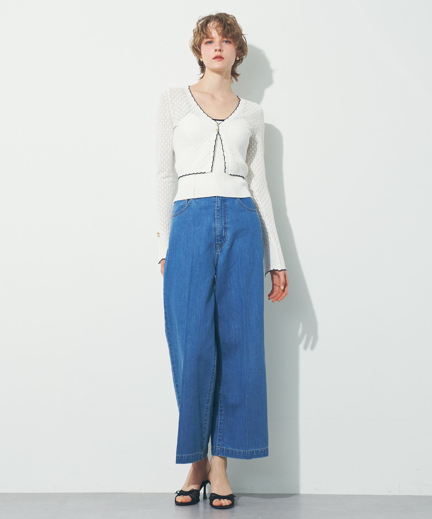 キャミセットアイレットカーディガン