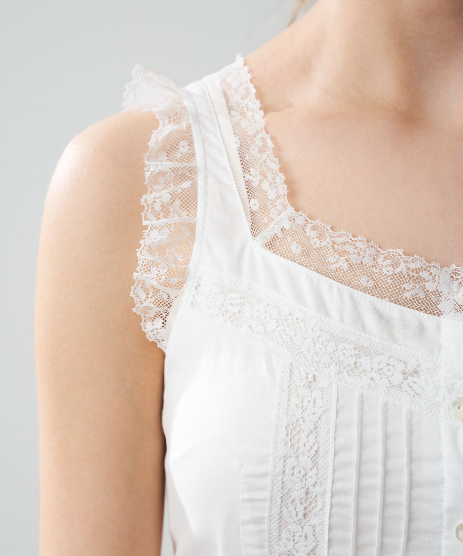 レースミックスフレアワンピース